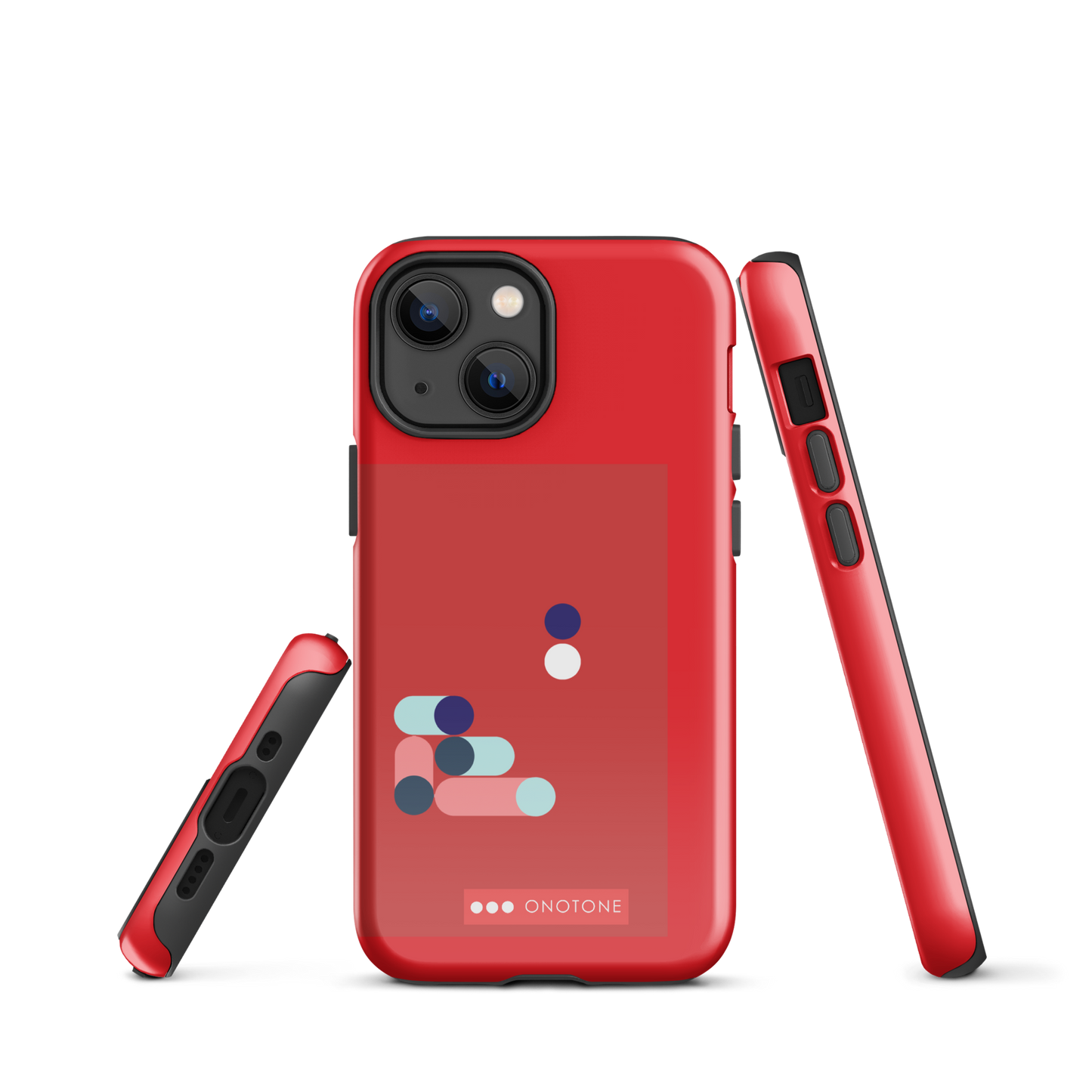Dual Layer red modern iPhone® Case