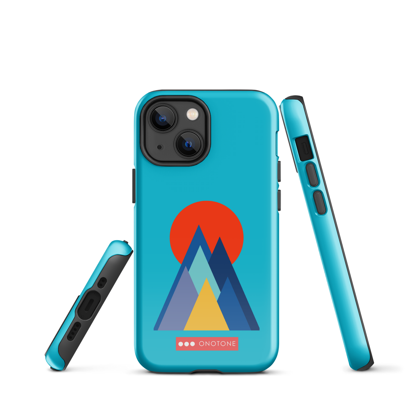 Dual Layer blue modern iPhone® Case