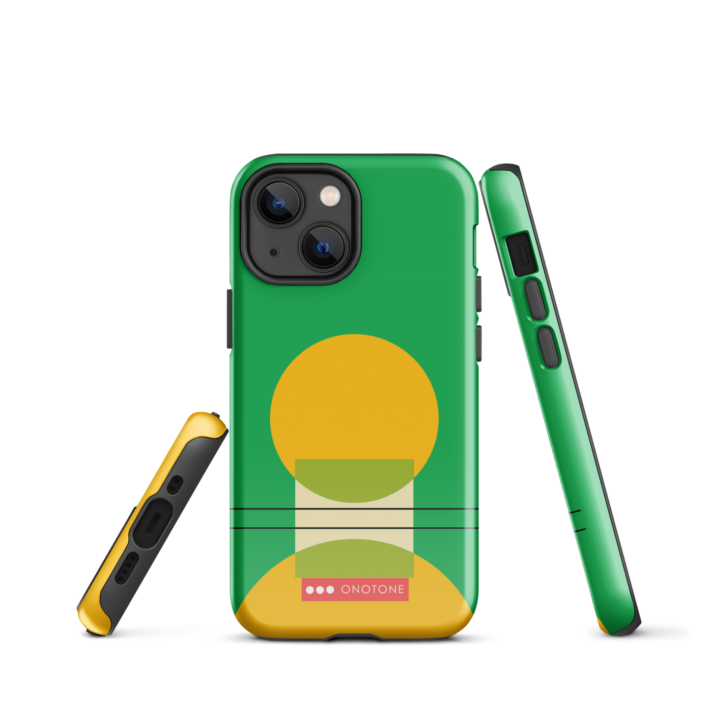 Dual Layer green modern iPhone® Case