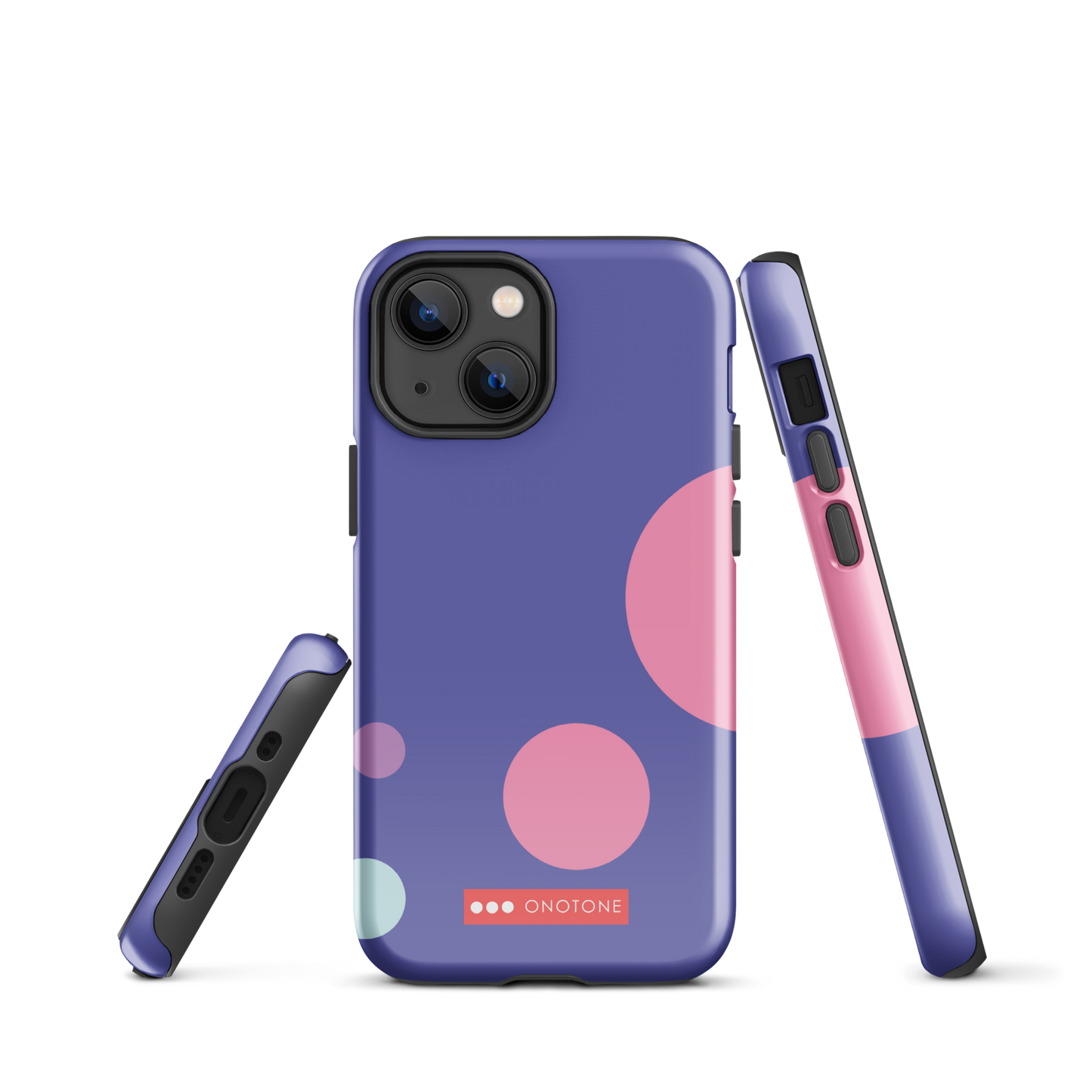 Dual Layer purple modern iPhone® Case