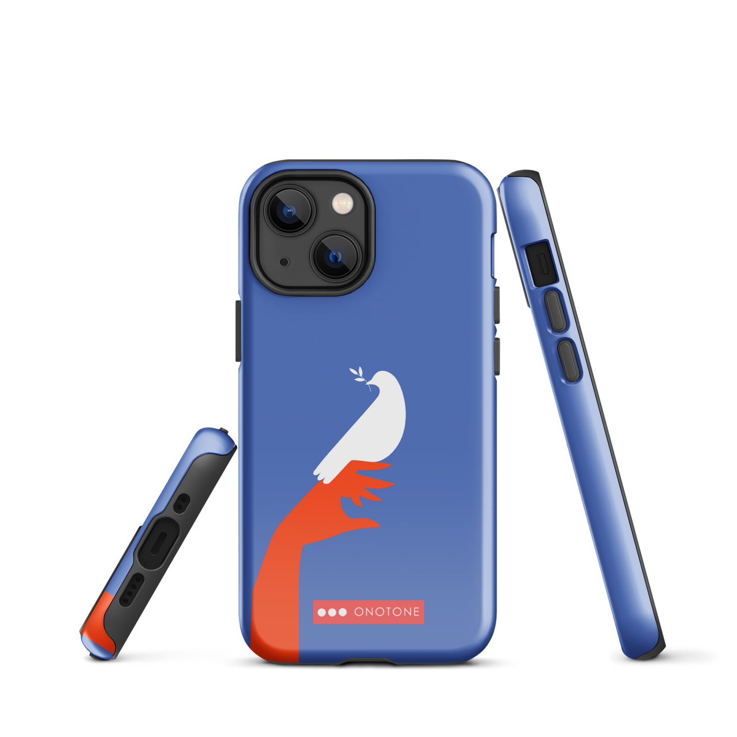 Dual Layer blue modern iPhone® Case