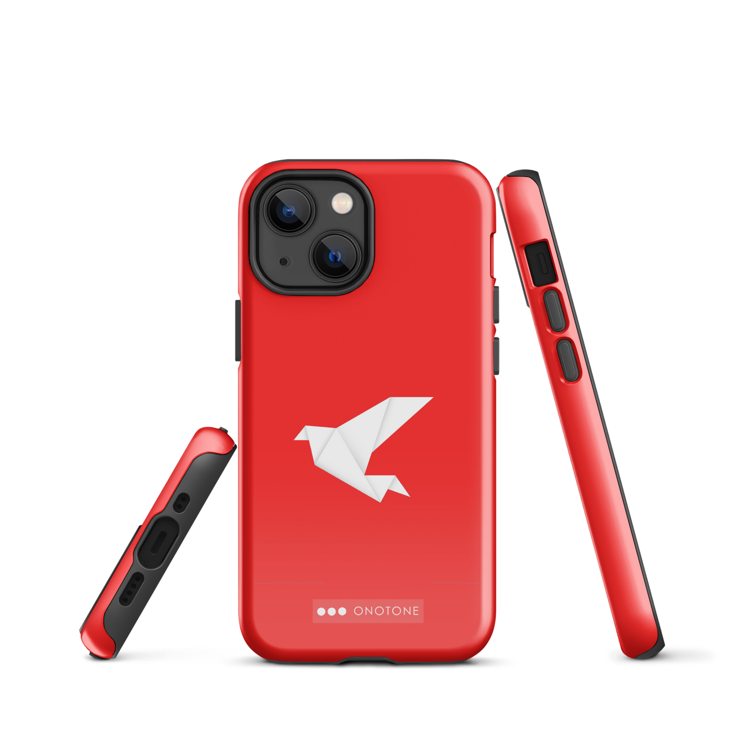 Dual Layer red modern iPhone® Case