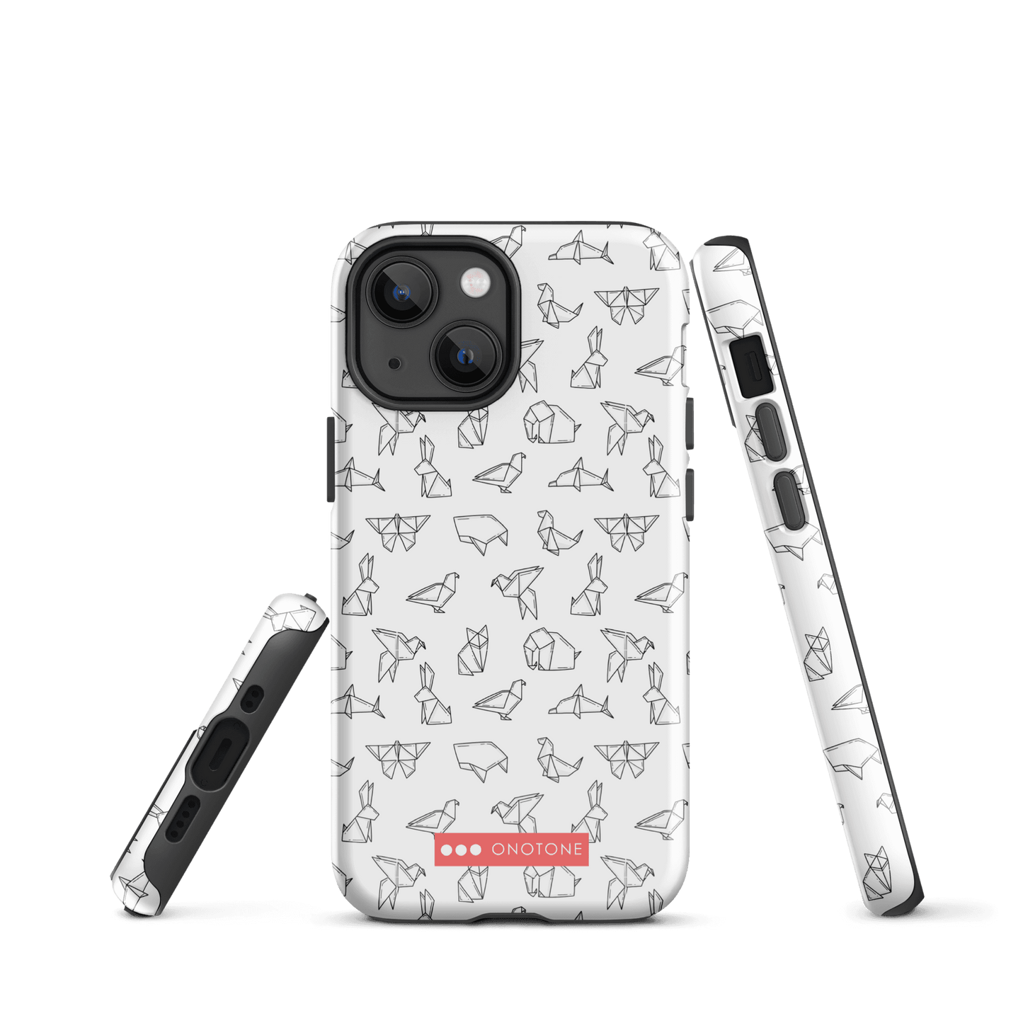 Japanese design indigo iPhone® Case with origami patterns  (IND-037)