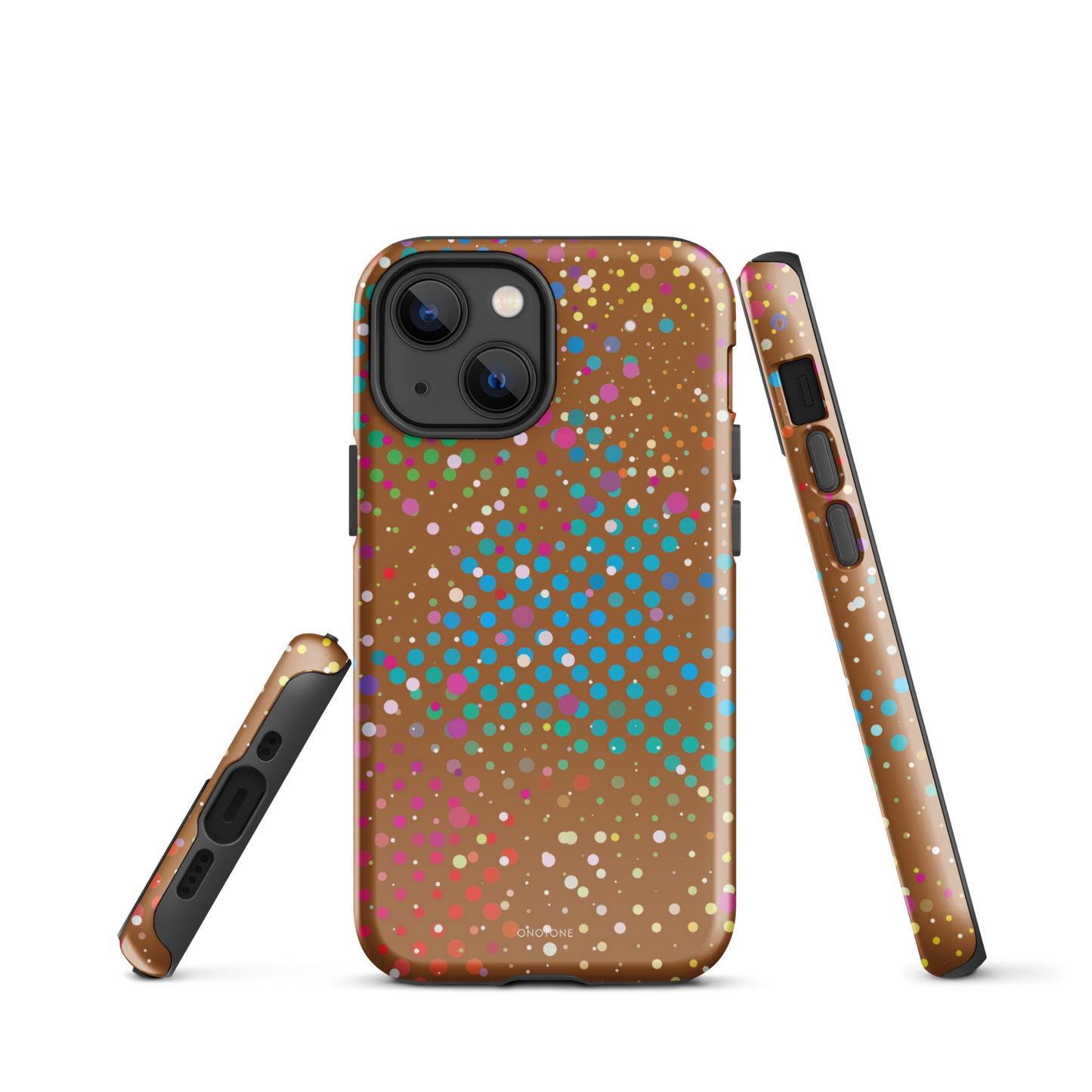 Cinnamon Brown Polka Dot iPhone 13 mini Case