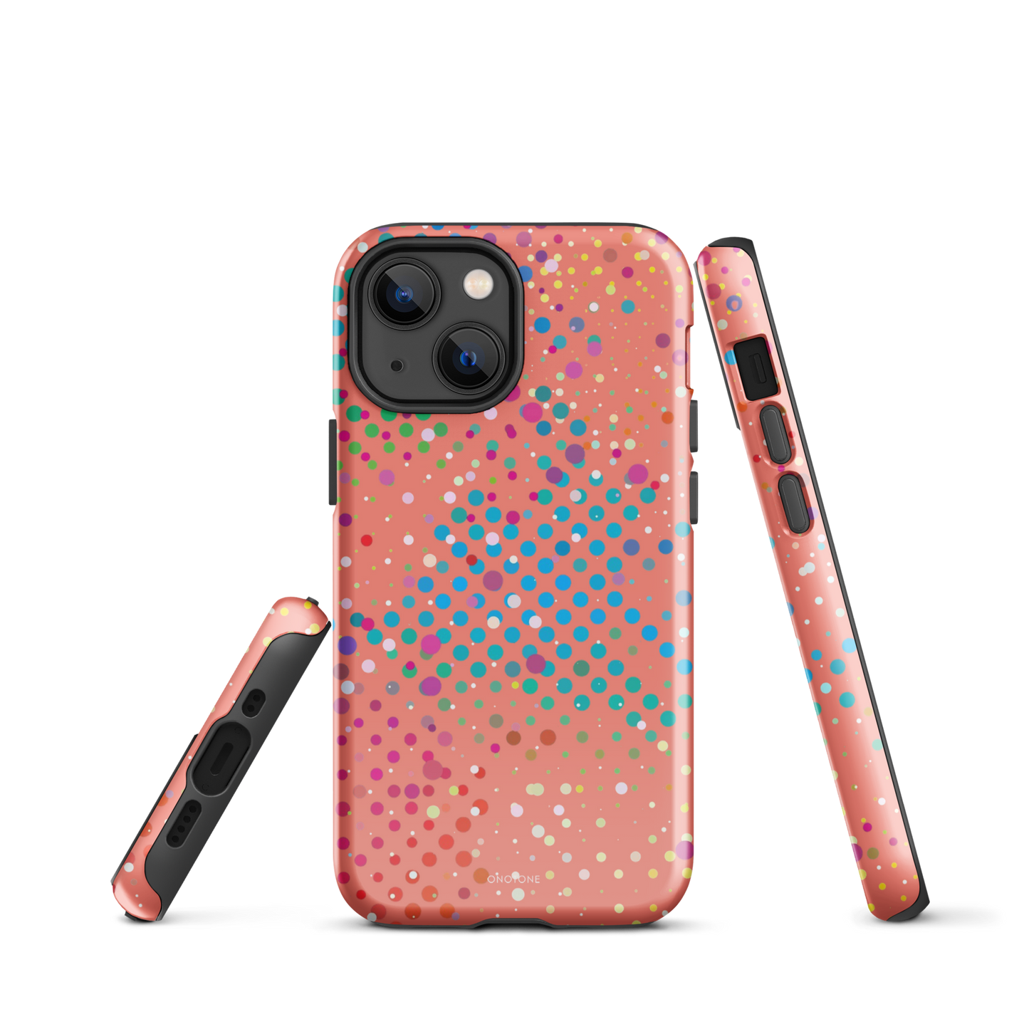 Soft Vivid Crimson Polka Dot iPhone 13 mini Case