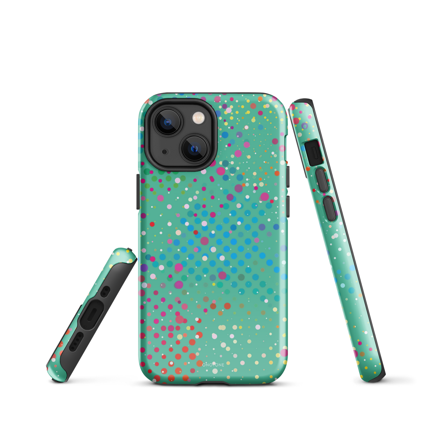 Pearl Aqua Polka Dot iPhone 13 mini Case