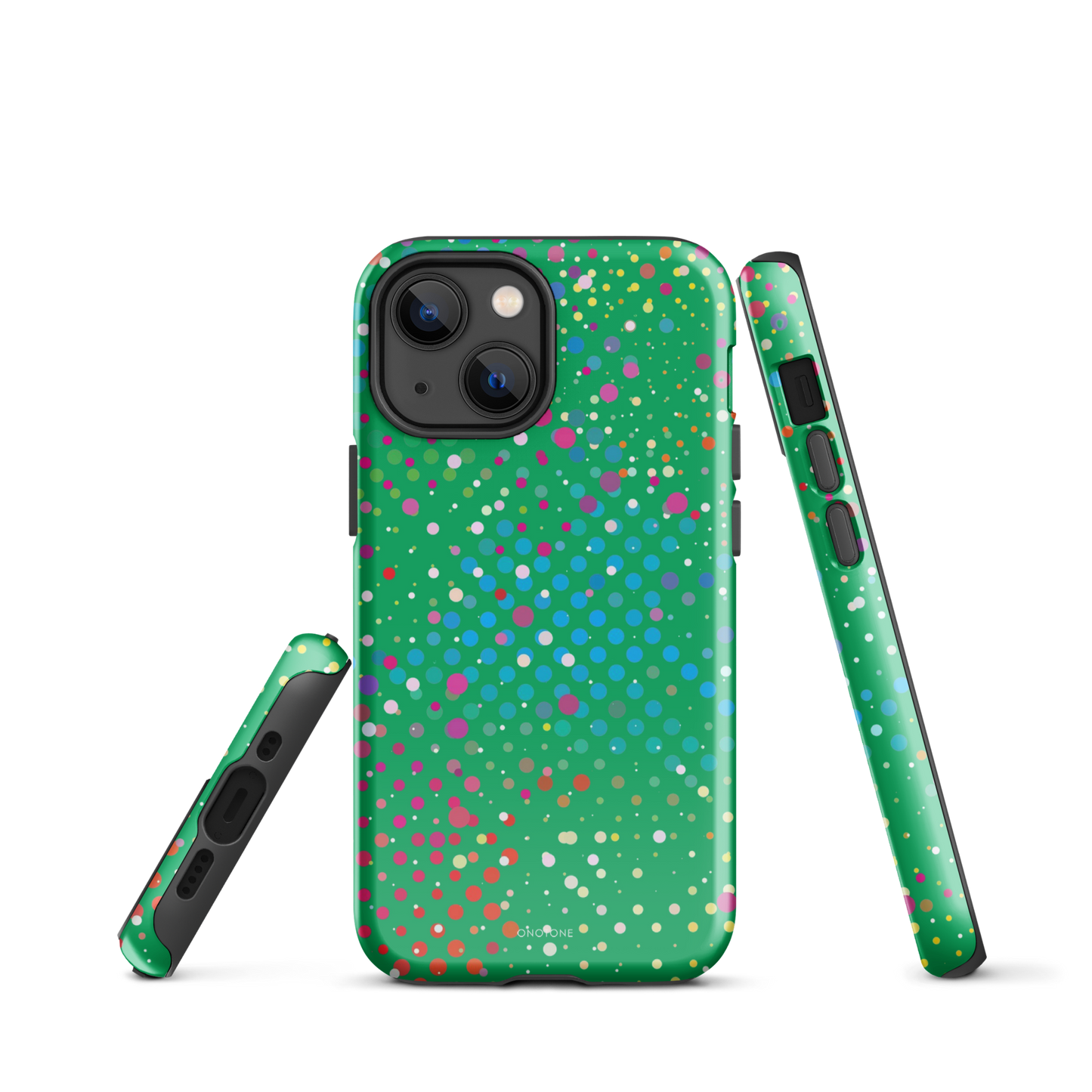 Shamrock Green Polka Dot iPhone 13 mini Case