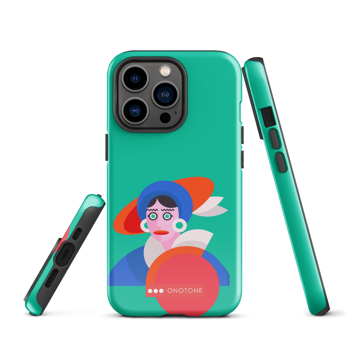 Dual Layer green modern iPhone® Case