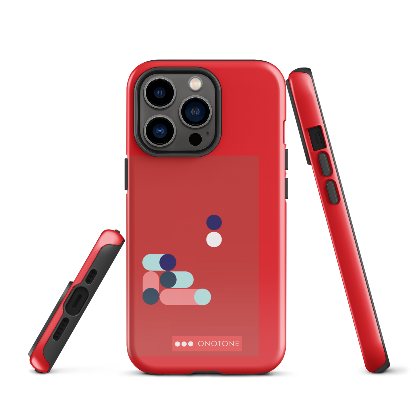 Dual Layer red modern iPhone® Case