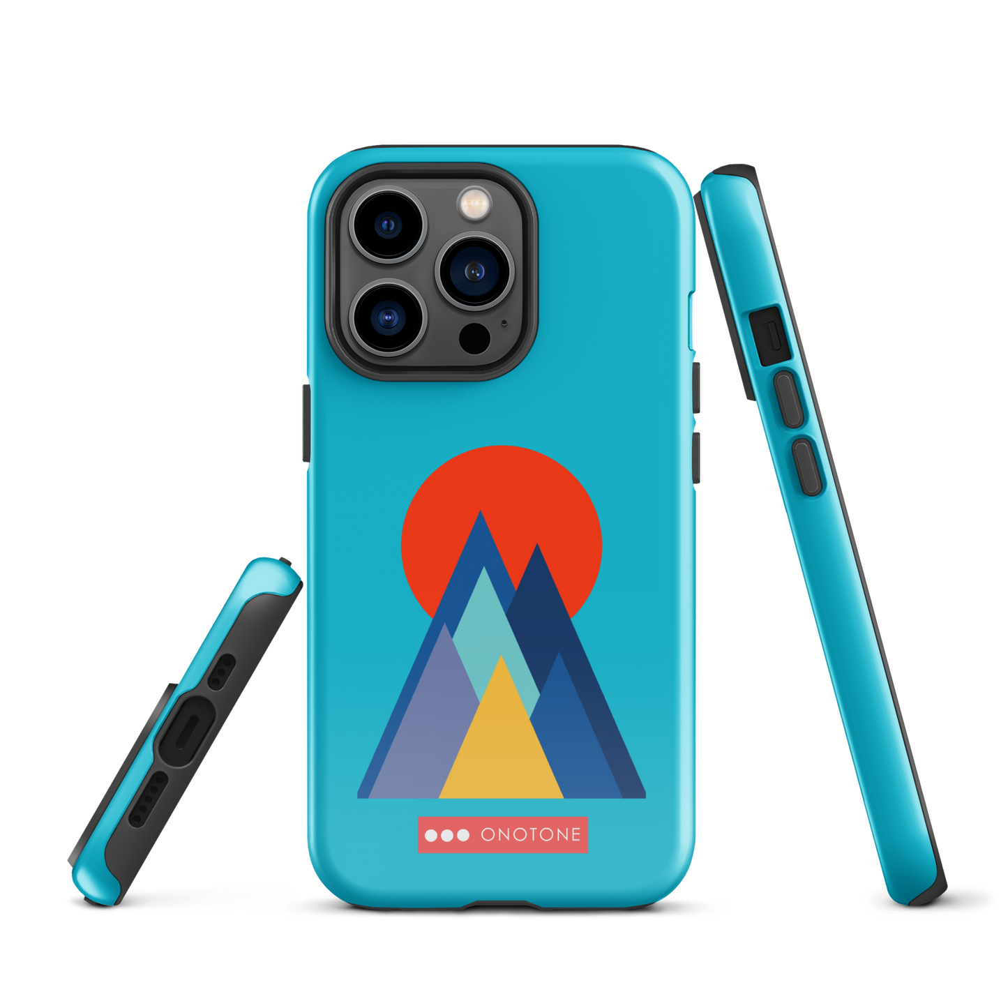 Dual Layer blue modern iPhone® Case