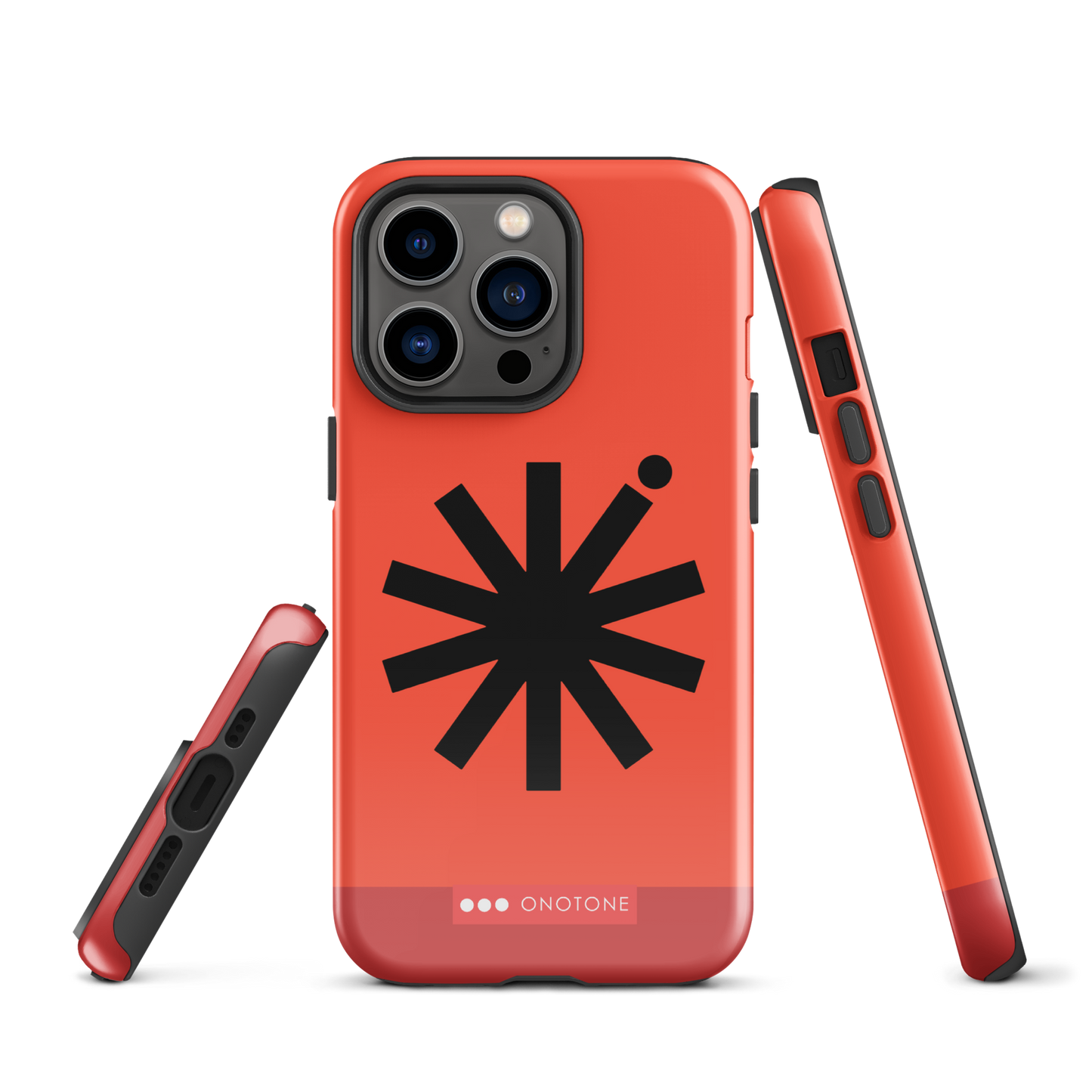 Dual Layer orange modern iPhone® Case