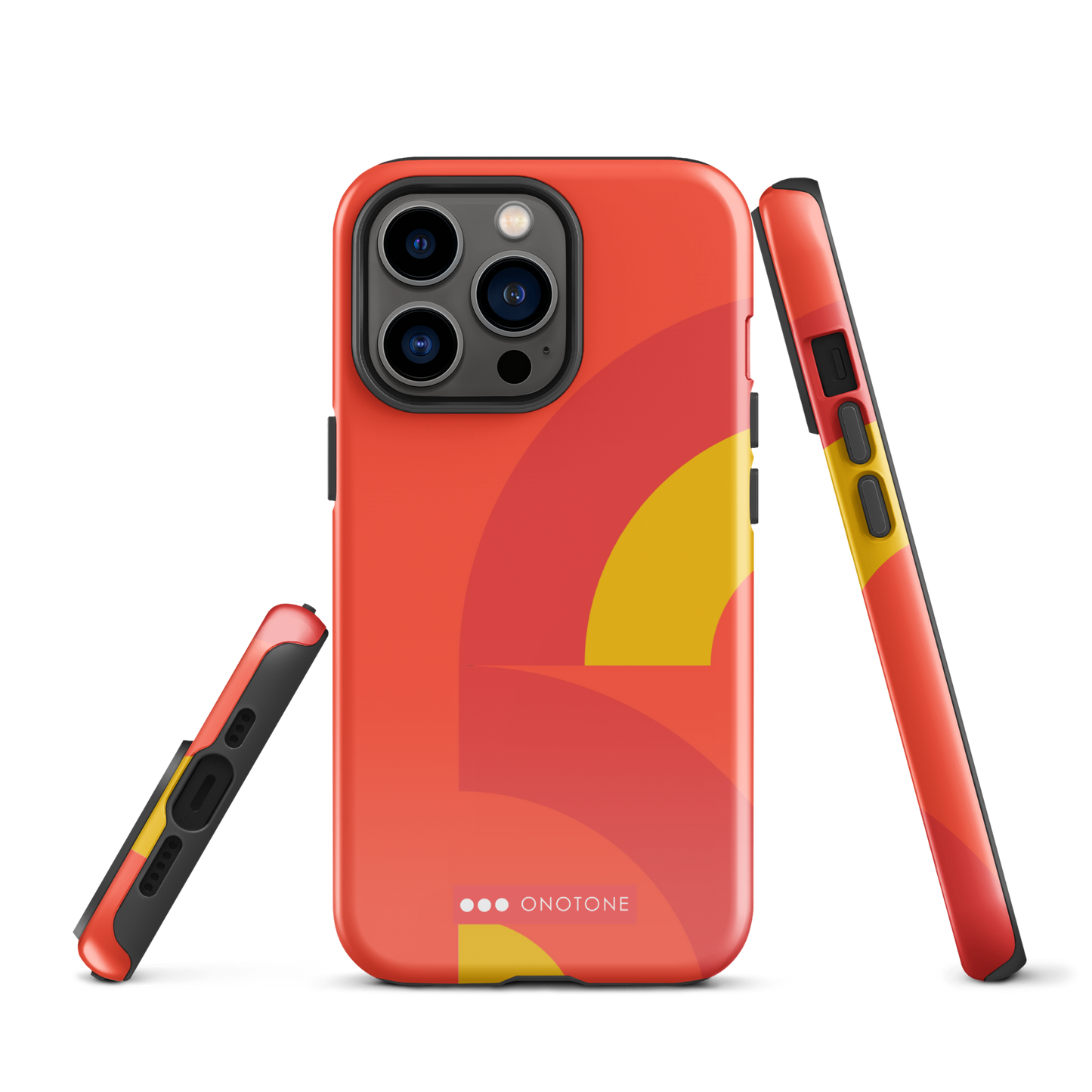Dual Layer orange modern iPhone® Case
