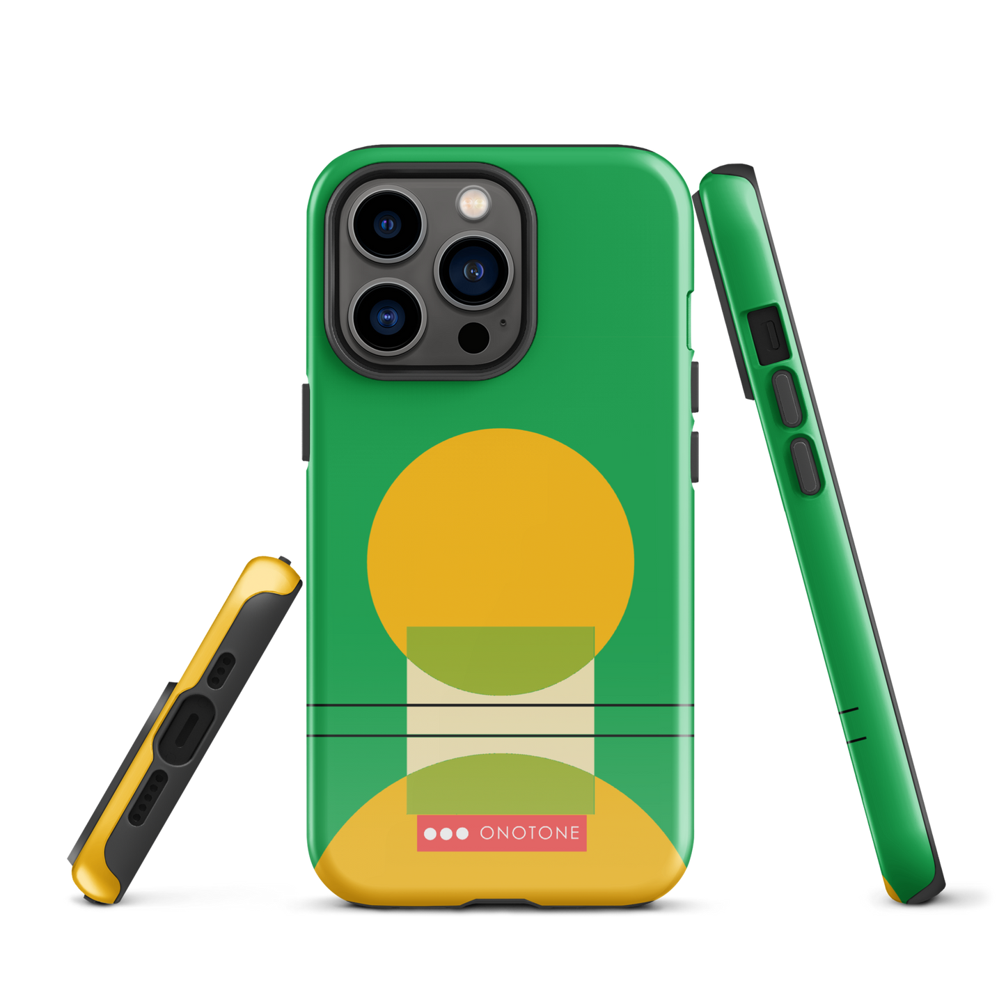 Dual Layer green modern iPhone® Case