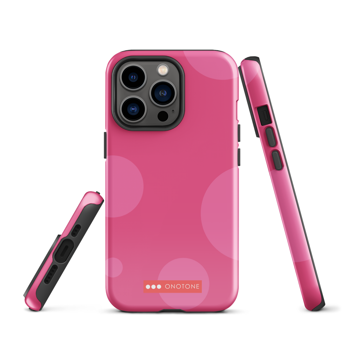 Dual Layer pink modern iPhone® Case