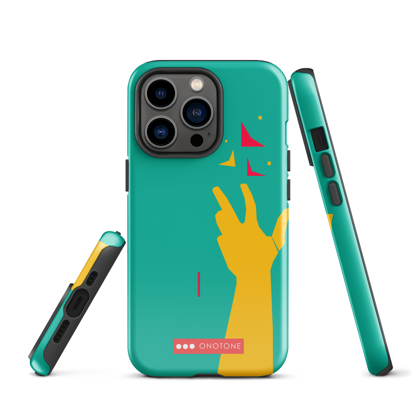 Dual Layer green modern iPhone® Case
