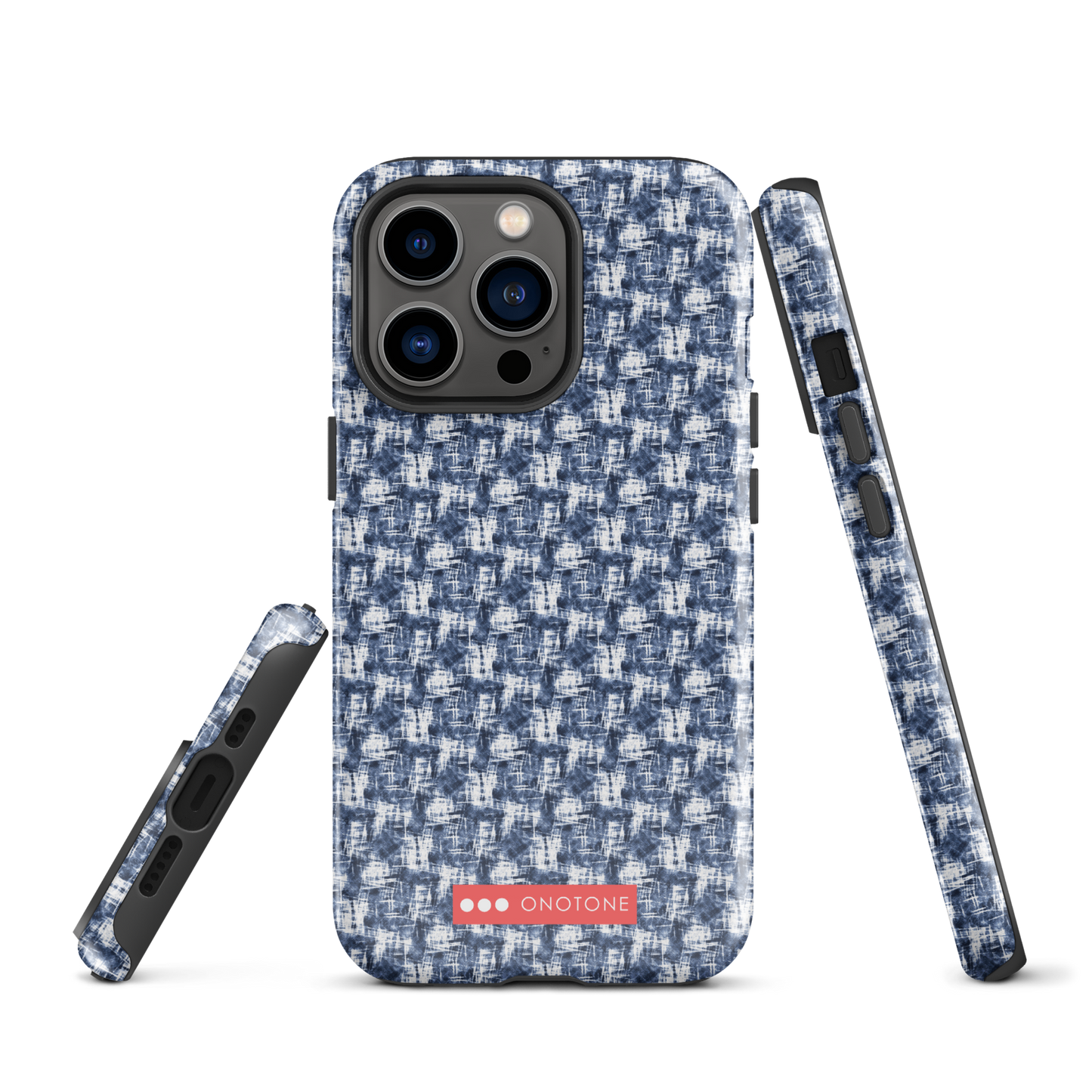 Japanese design indigo iPhone® Case with patterns
