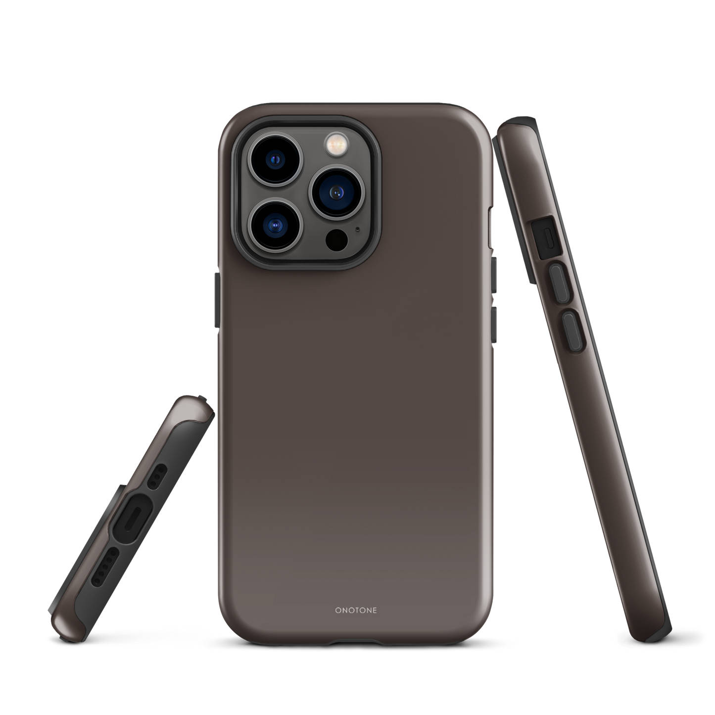GRAY MINIMALIST IPHONE® CASE - PANTONE® CHOCOLATE BROWN