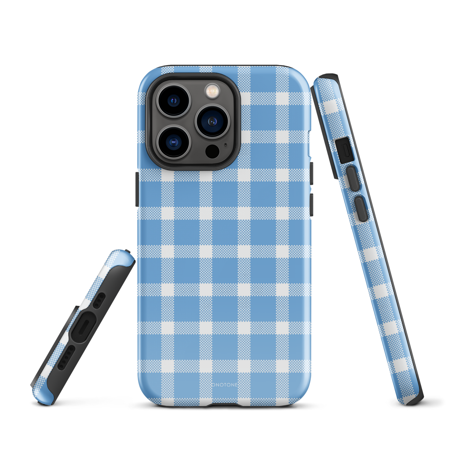 Light Blue Plaid iPhone Case – Durable, Stylish & Shockproof Protection - Durable, Stylish, Reliable Protection (BP-284)