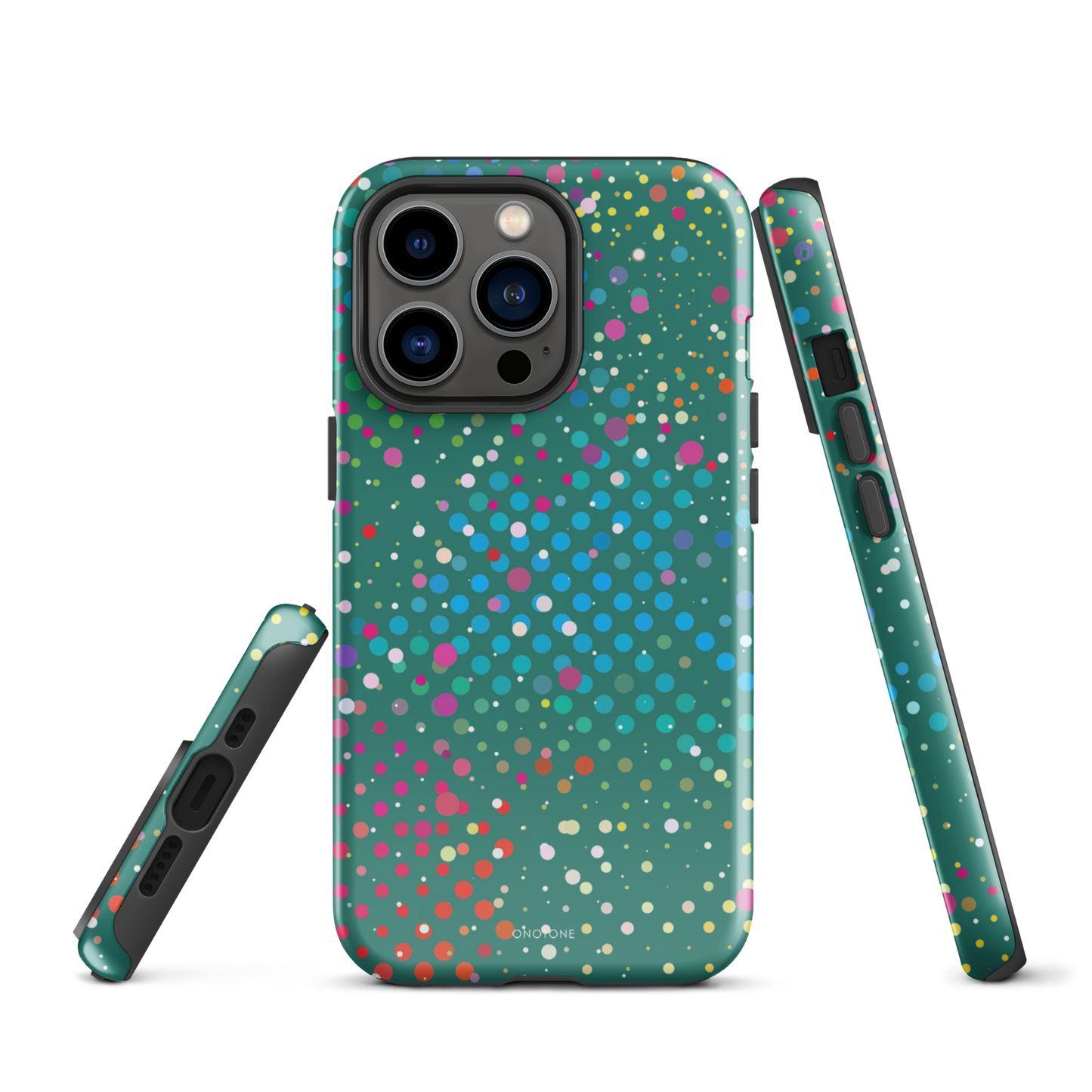 Rain Forest Green Polka Dot iPhone 13 Pro Case