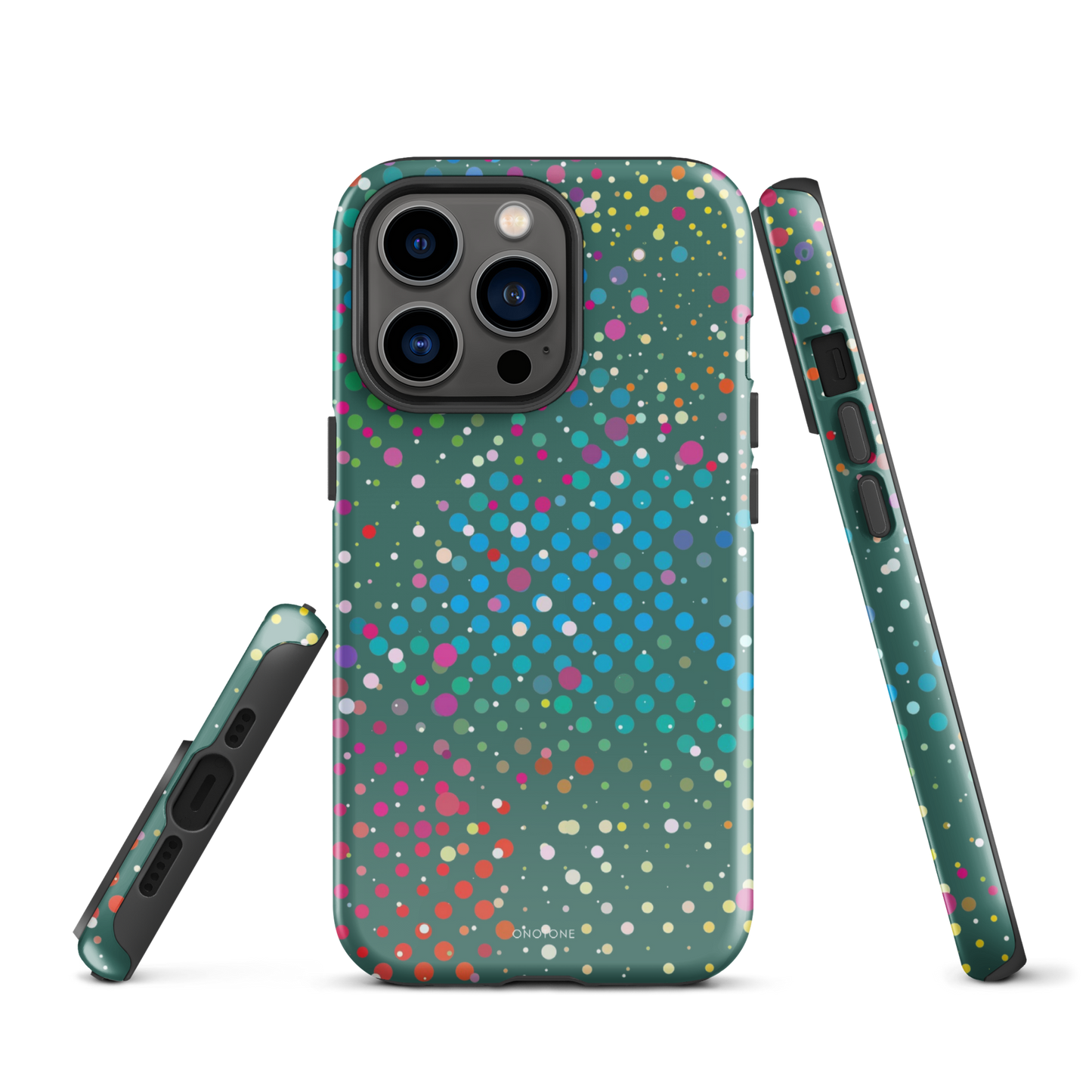 Bottle Green Polka Dot iPhone 13 Pro Case