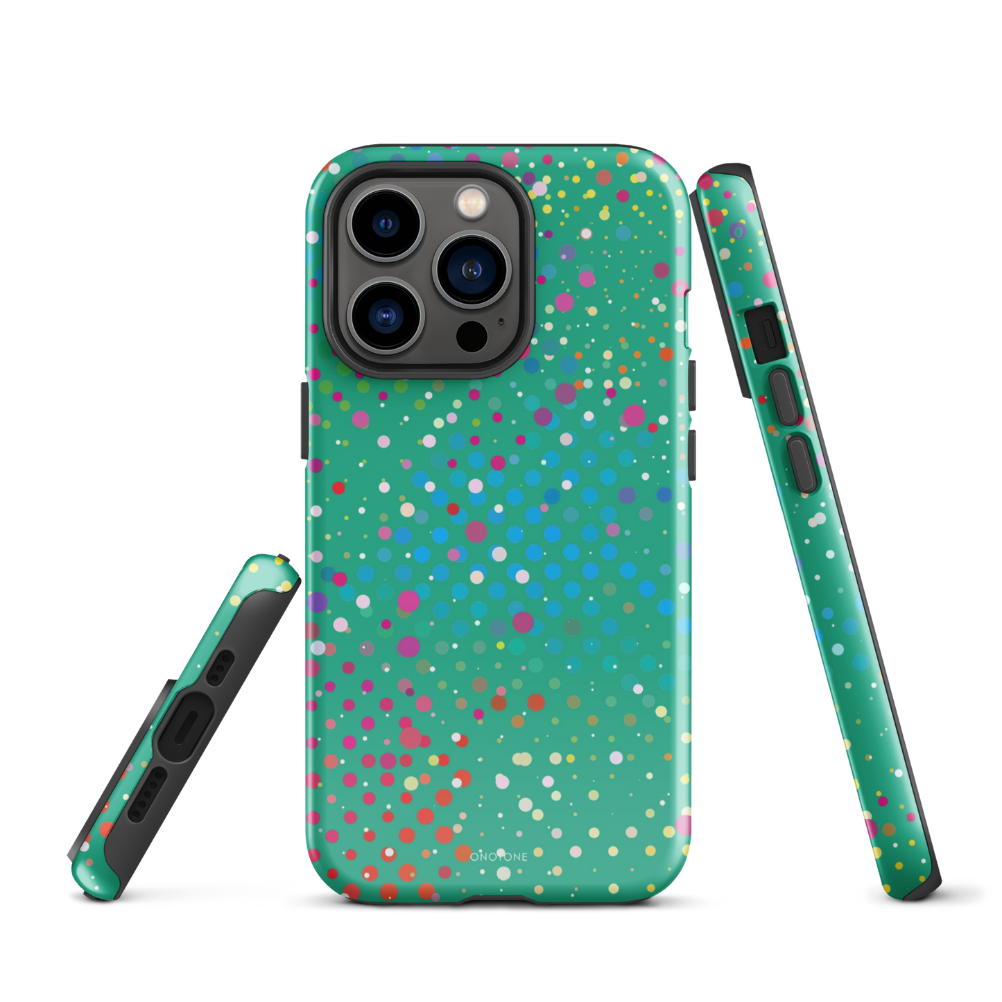 Persian Green Polka Dot iPhone 13 Pro Case