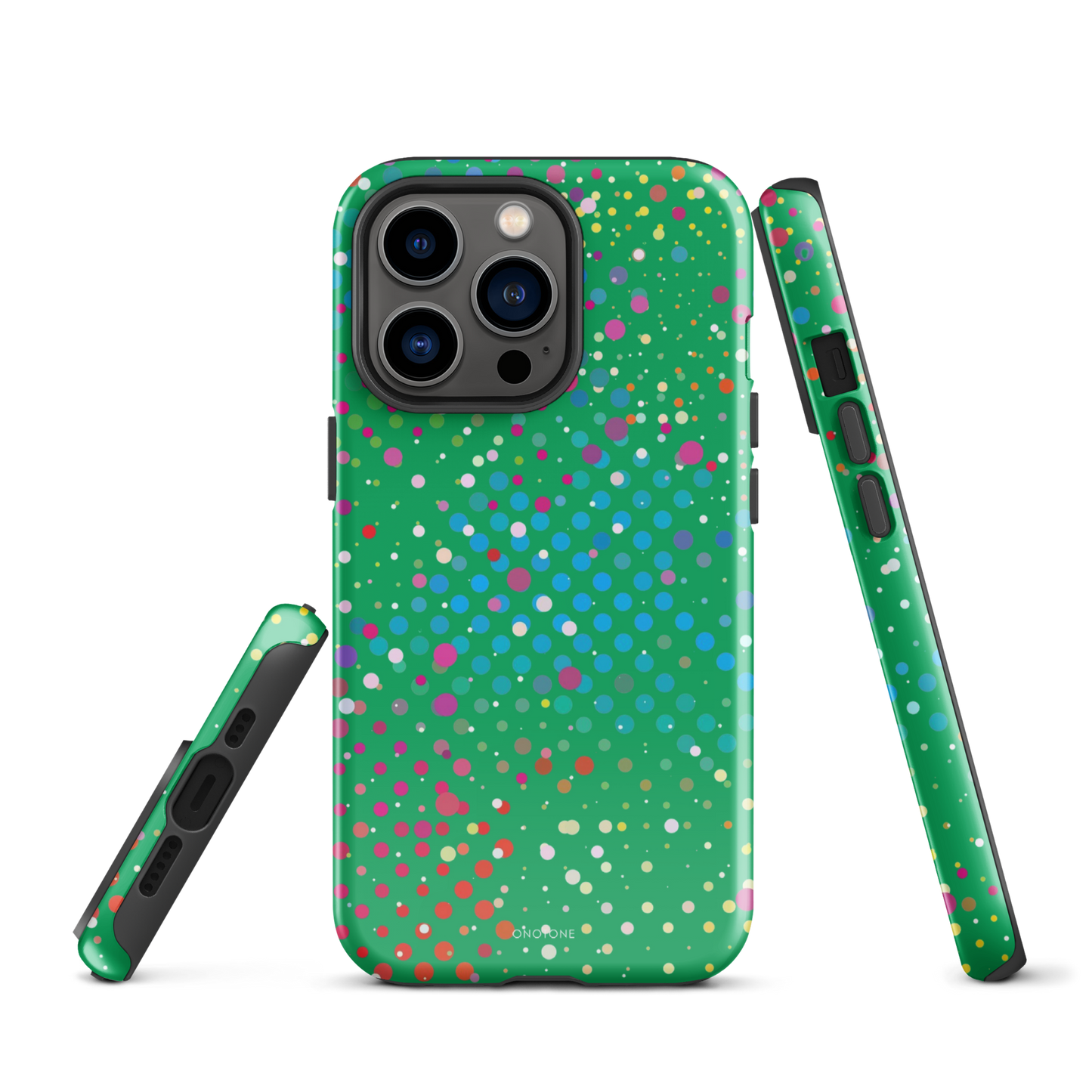 Shamrock Green Polka Dot iPhone 13 Pro Case