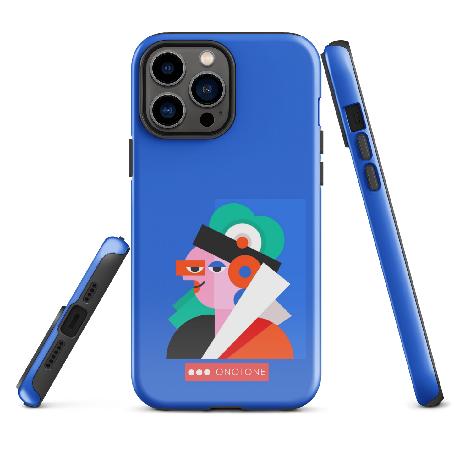 Dual Layer blue modern iPhone® Case