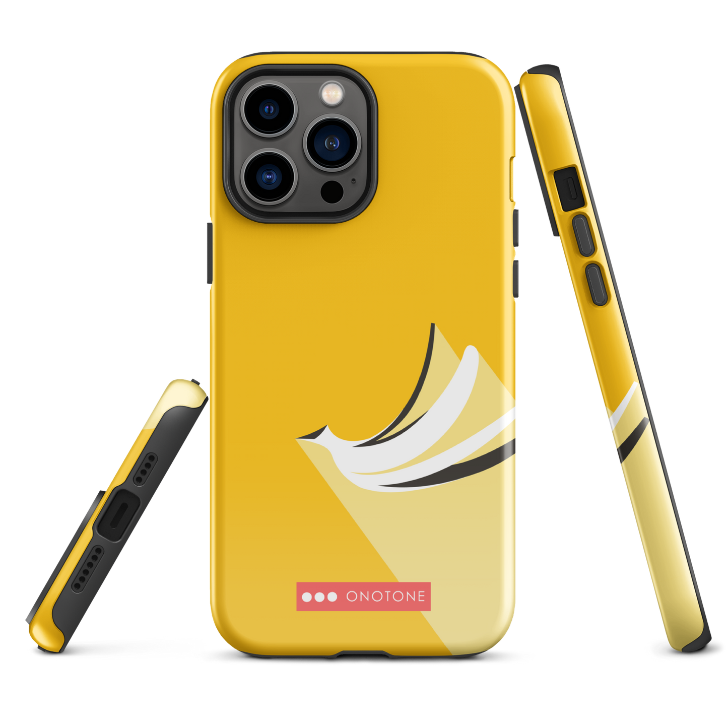 Dual Layer yellow modern iPhone® Case