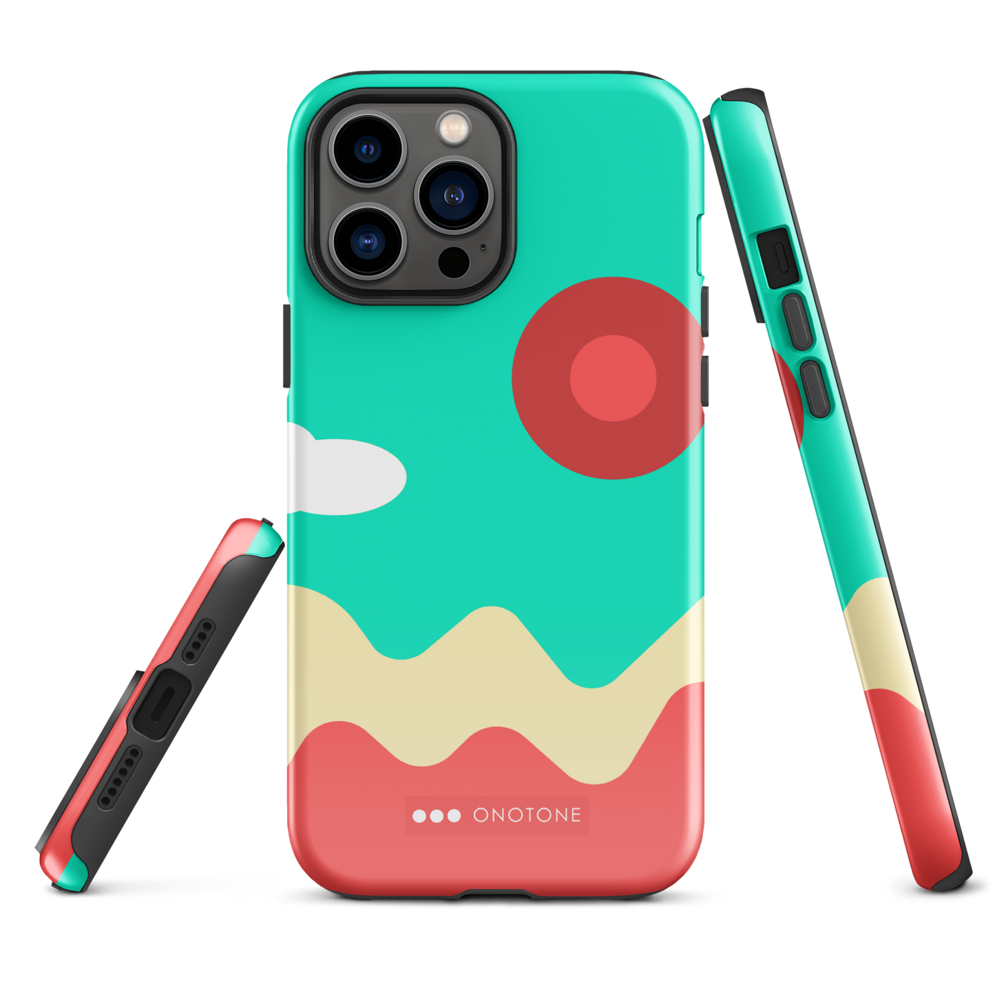 Dual Layer light blue modern iPhone® Case