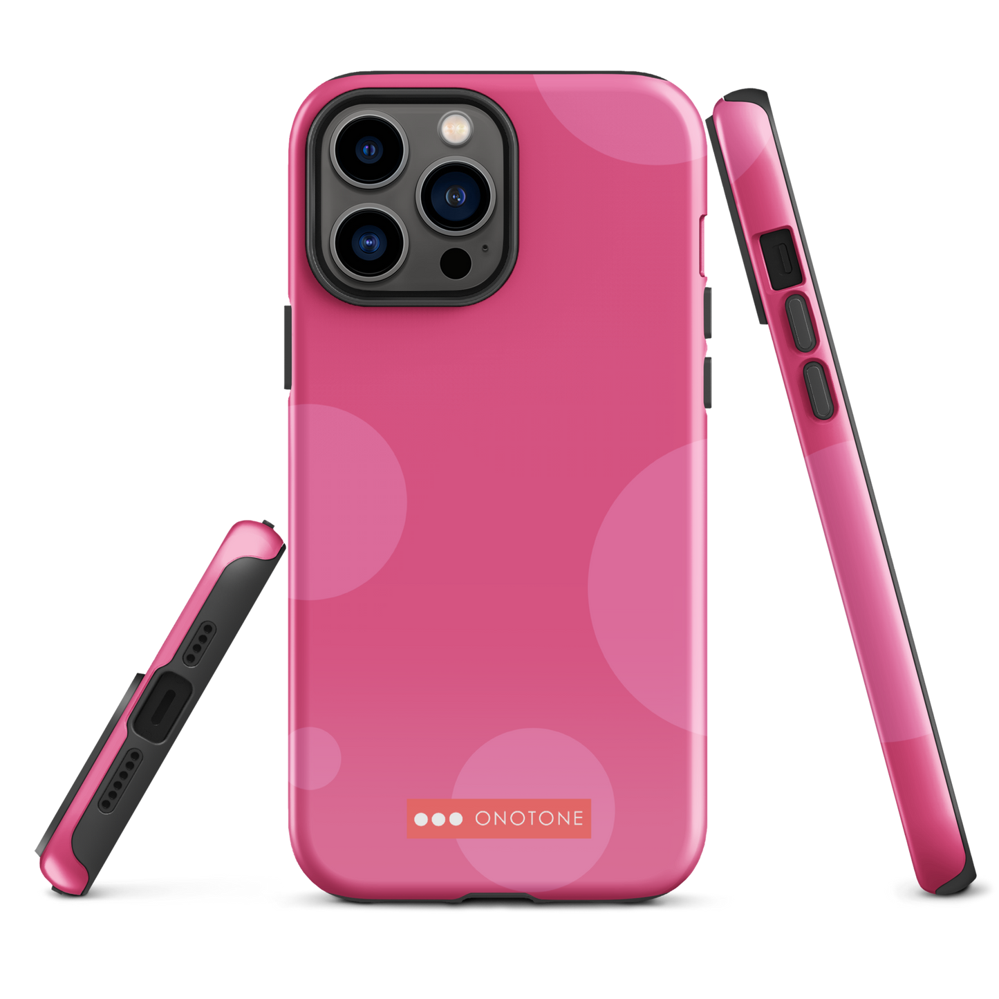Dual Layer pink modern iPhone® Case