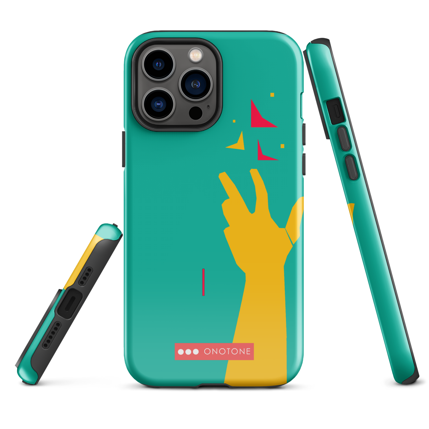 Dual Layer green modern iPhone® Case