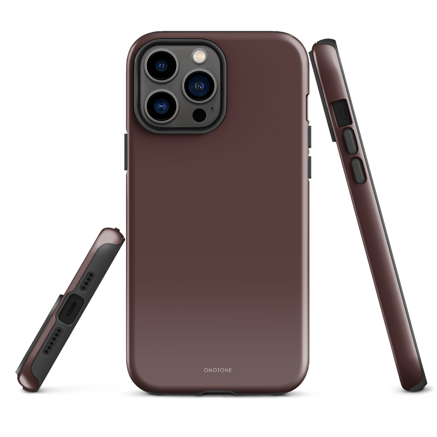 GRAY MINIMALIST IPHONE® CASE - PANTONE® BITTER CHOCOLATE