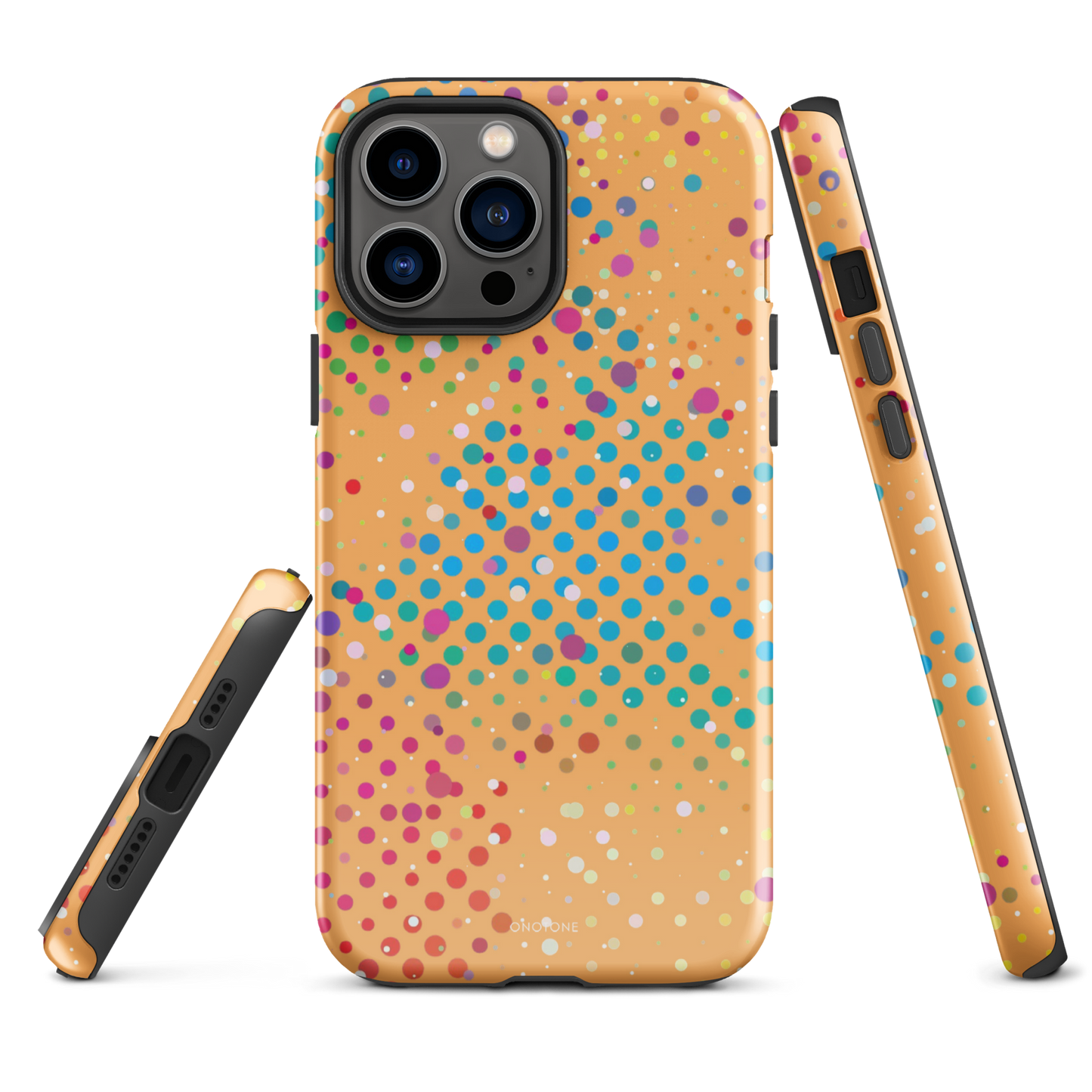 Washed-out Orange Polka Dot iPhone 13 Pro Max Case