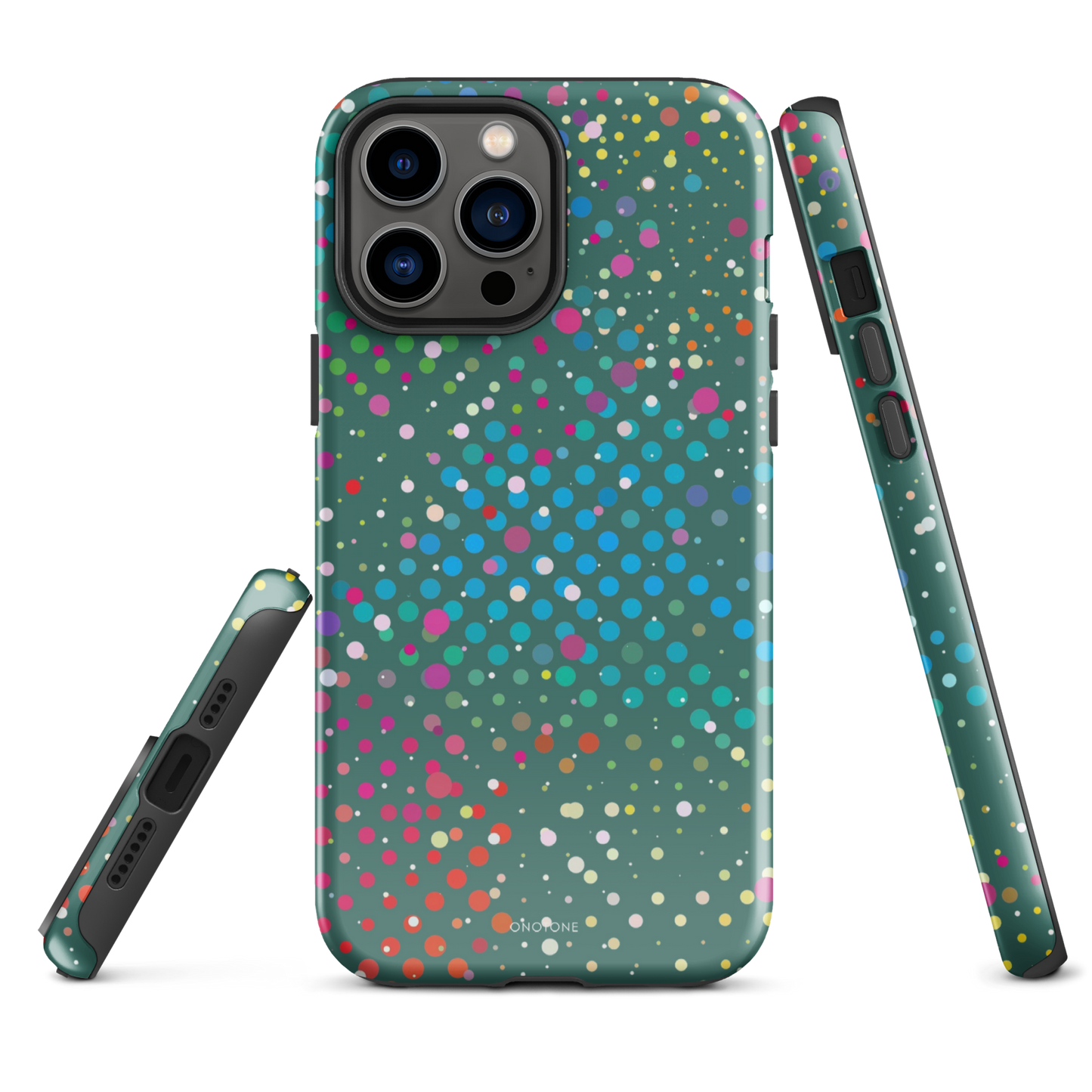 Bottle Green Polka Dot iPhone 13 Pro Max Case