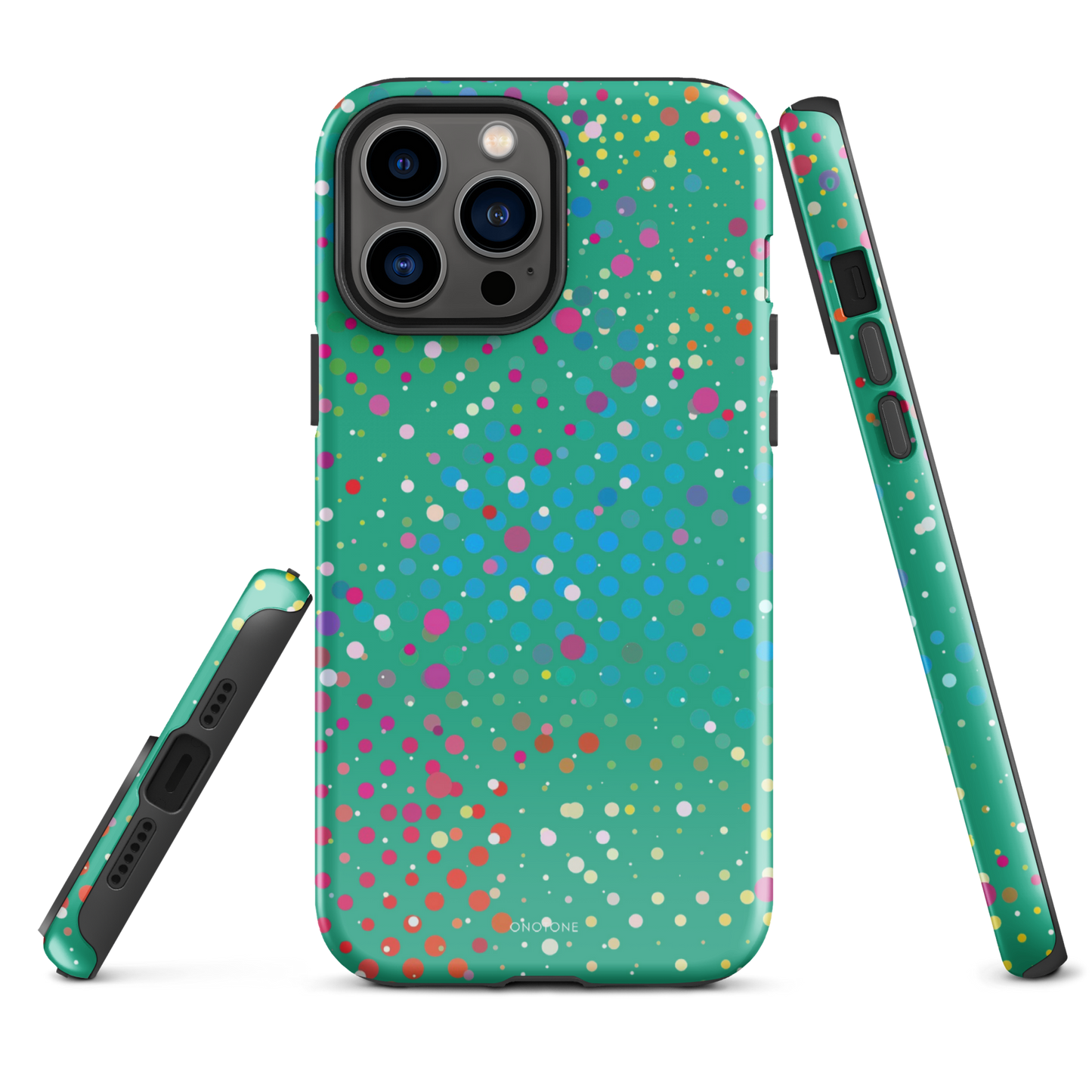 Persian Green Polka Dot iPhone 13 Pro Max Case