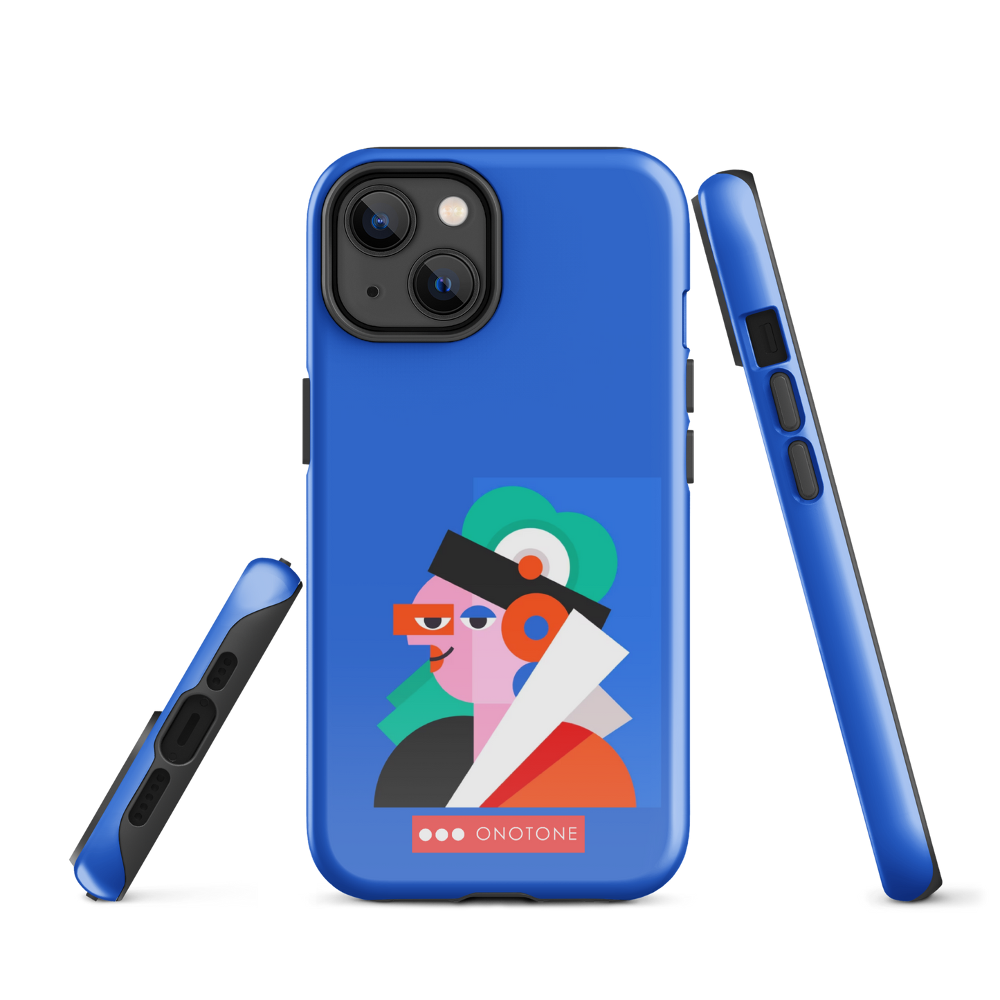 Dual Layer blue modern iPhone® Case