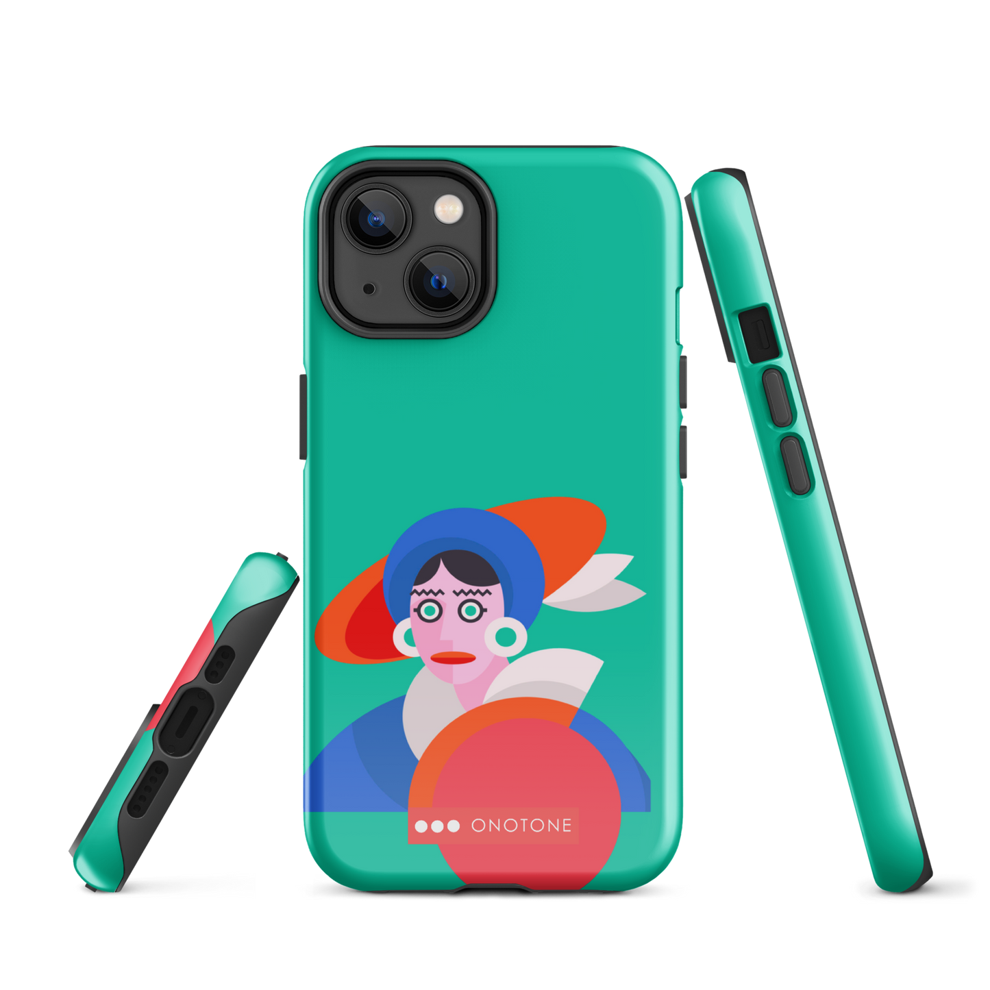 Dual Layer green modern iPhone® Case