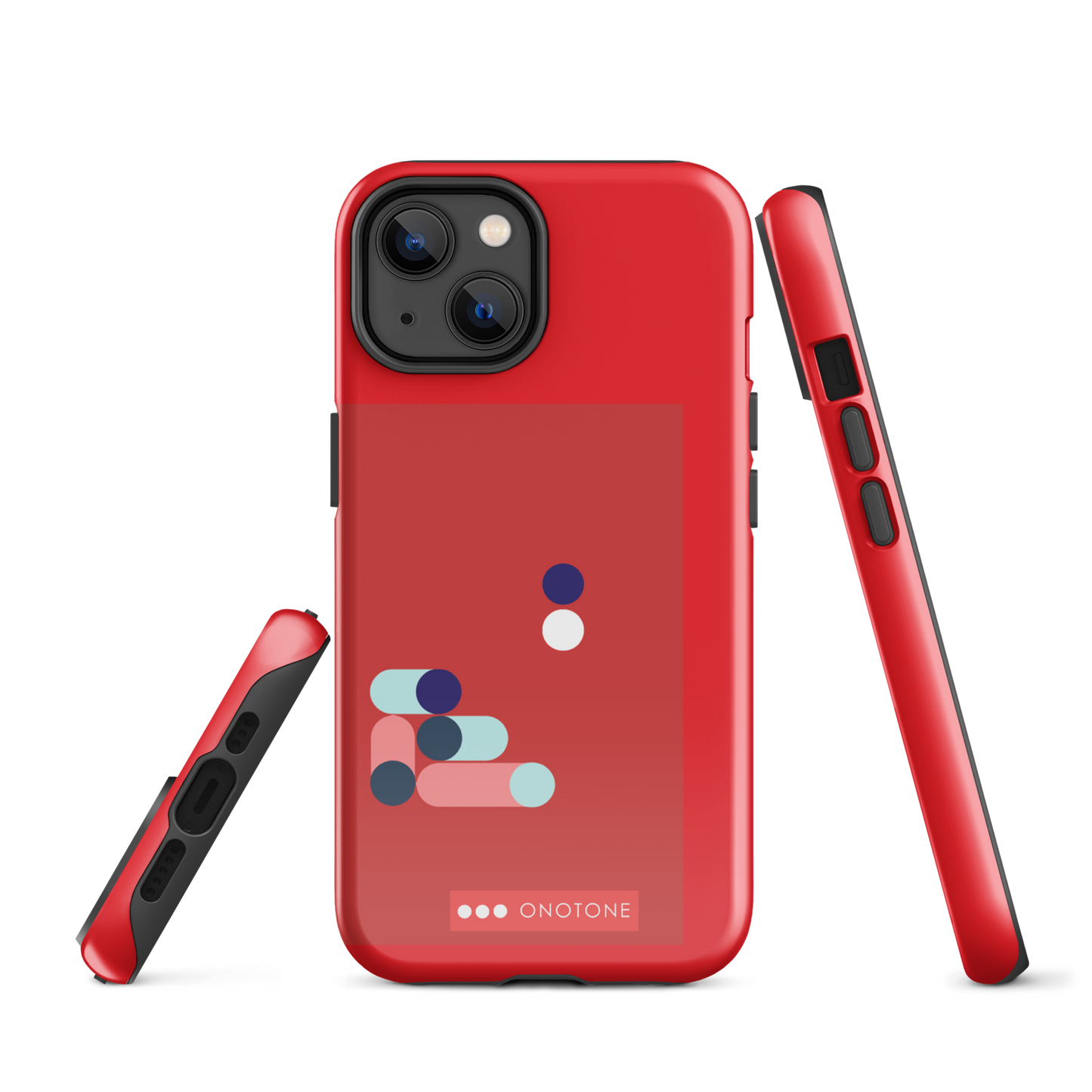 Dual Layer red modern iPhone® Case