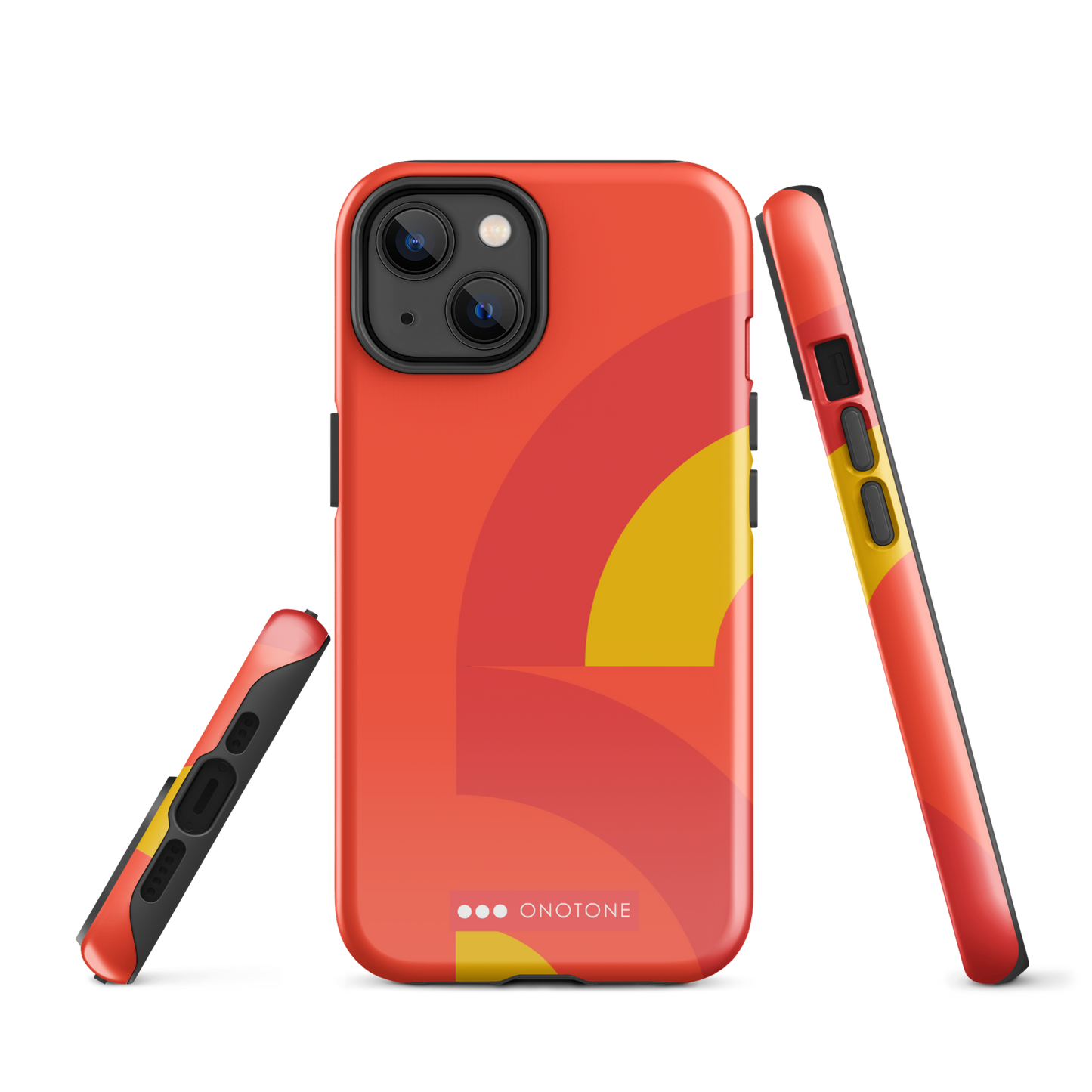 Dual Layer orange modern iPhone® Case