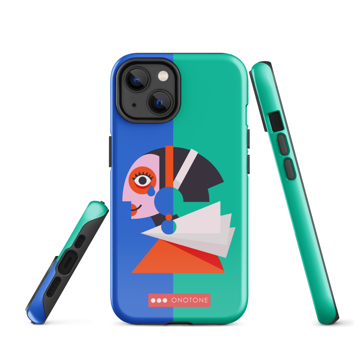 Dual Layer green modern iPhone® Case