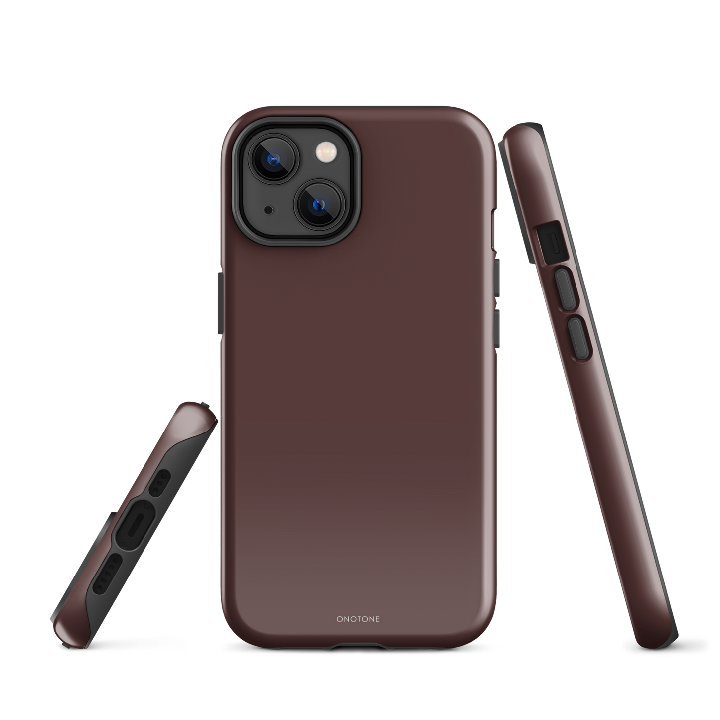 GRAY MINIMALIST IPHONE® CASE - PANTONE® BITTER CHOCOLATE