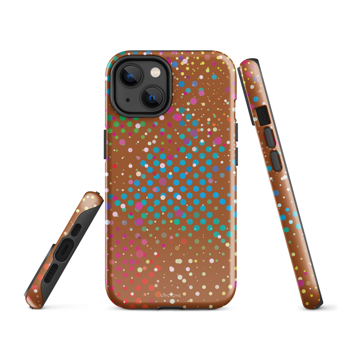 Brown Polka Dot iPhone 14 Case