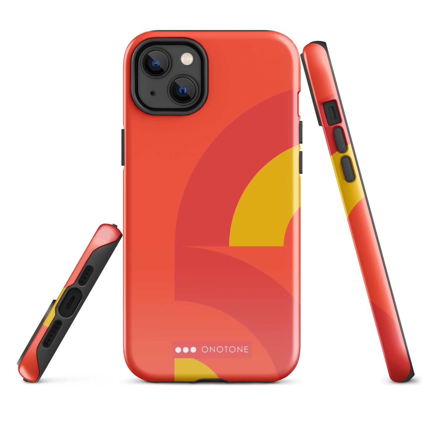 Dual Layer orange modern iPhone® Case
