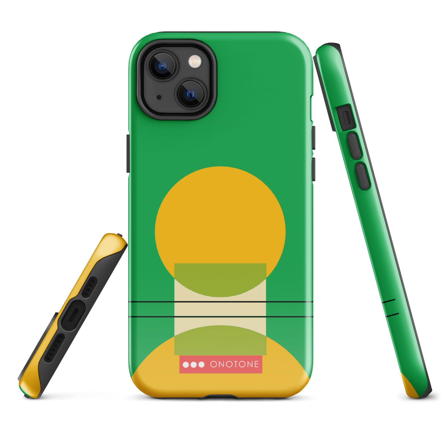 Dual Layer green modern iPhone® Case