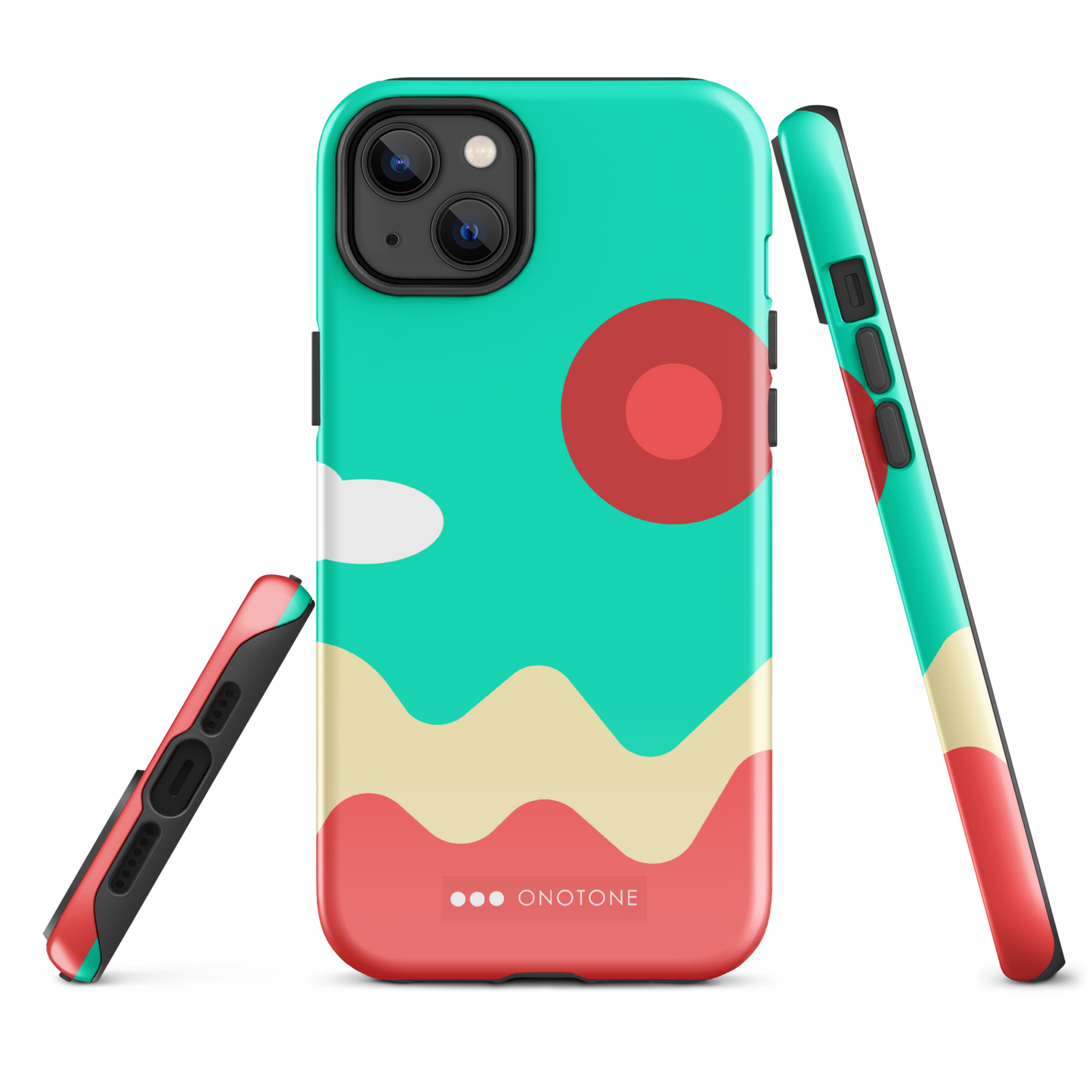 Dual Layer light blue modern iPhone® Case