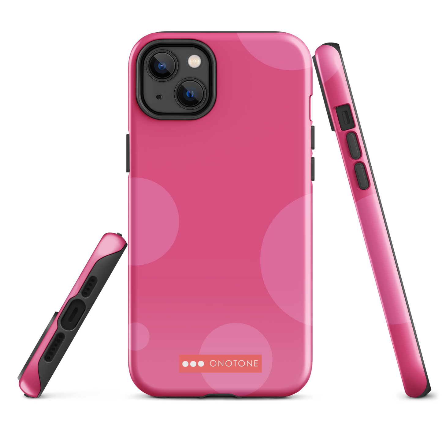Dual Layer pink modern iPhone® Case