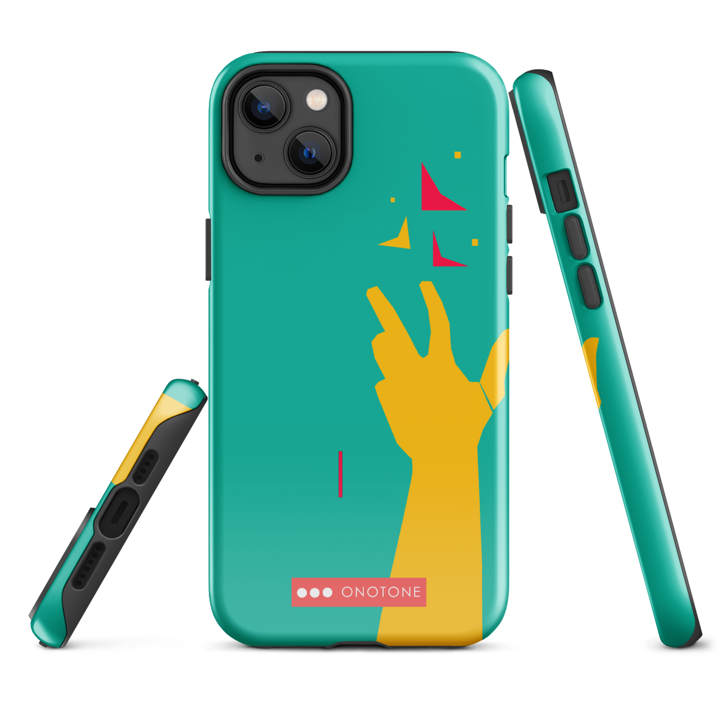 Dual Layer green modern iPhone® Case