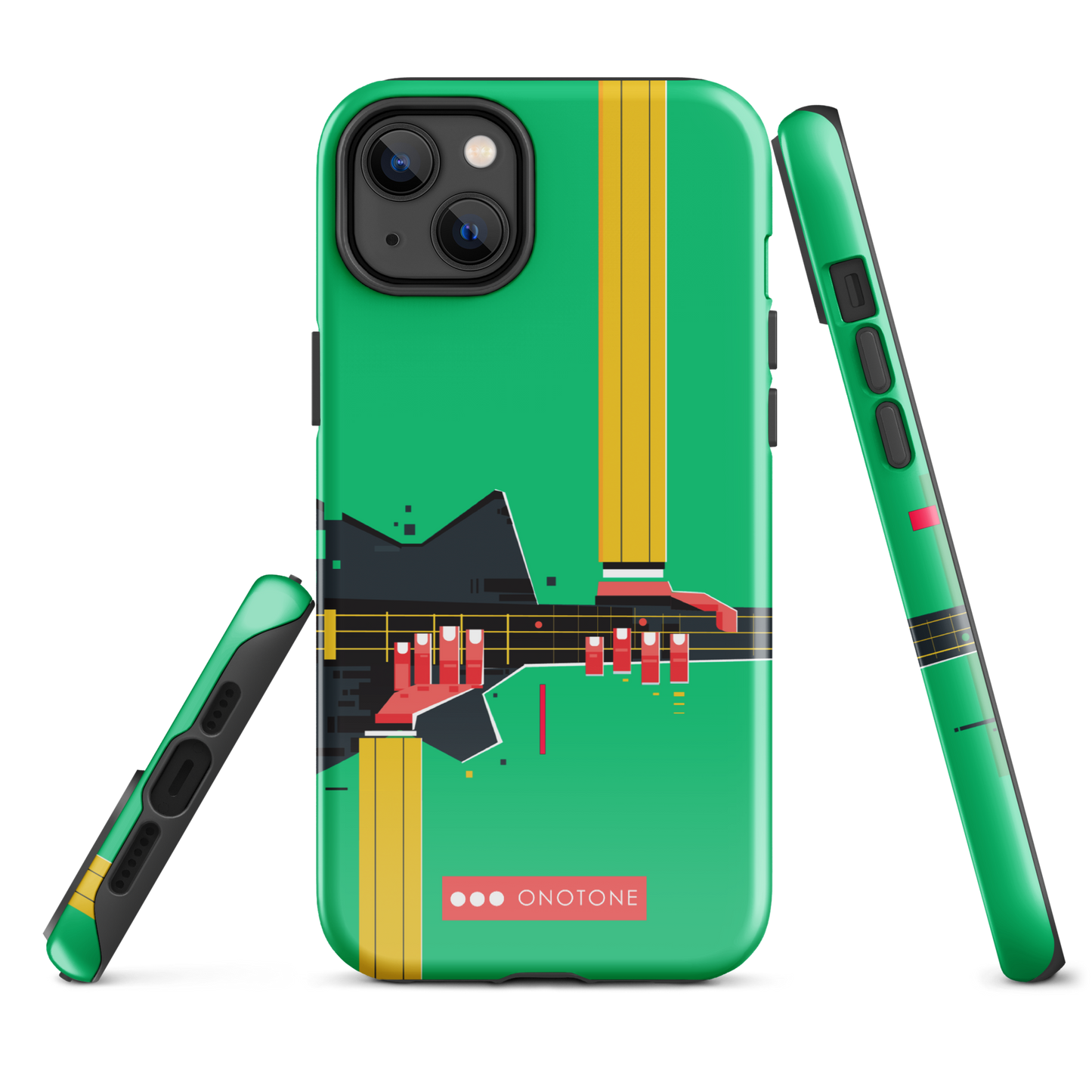 Dual Layer green modern iPhone® Case