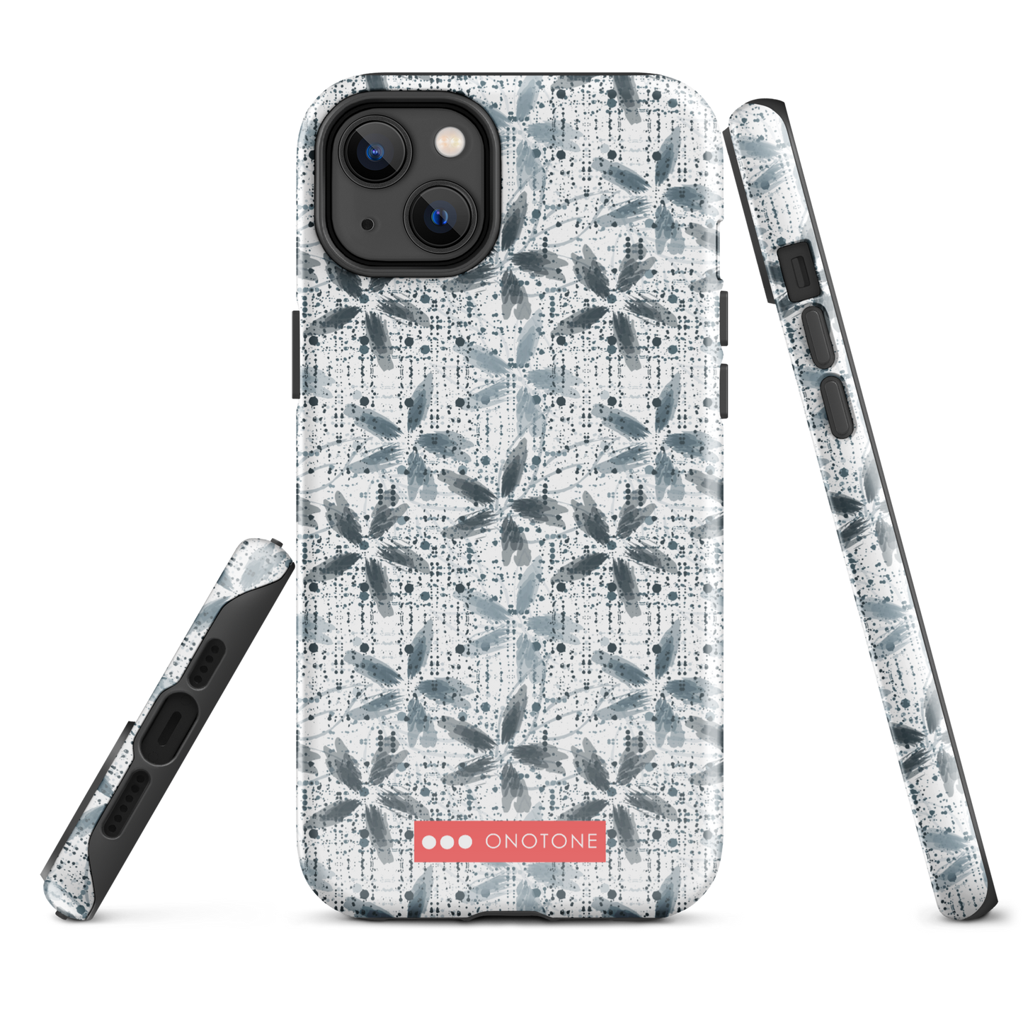 Japanese design indigo iPhone® Case with floral designs