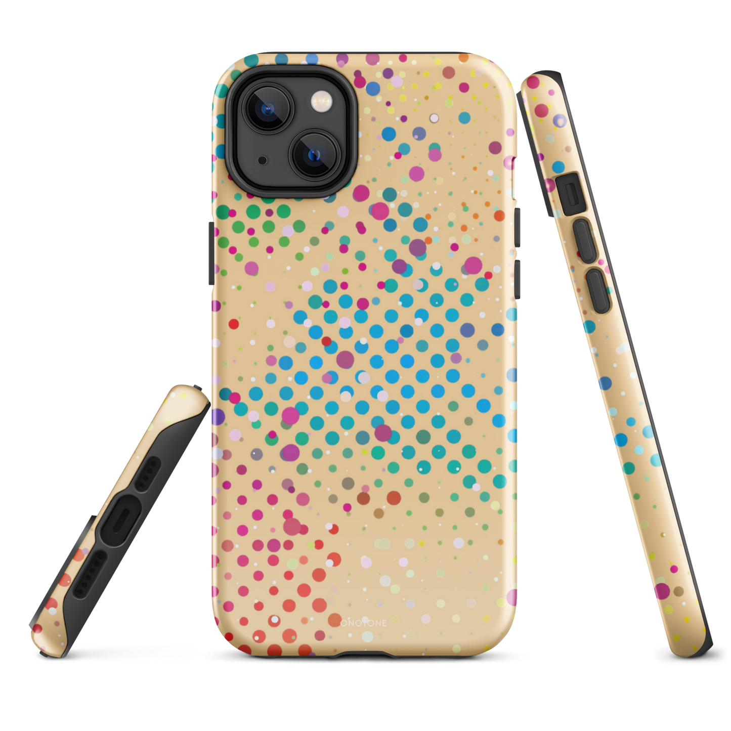 Beige Polka Dot iPhone 14 Plus Case